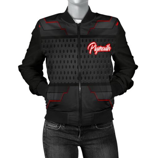 Plymouth Women's Bomber Jacket MX - Famjoys Plymouth Women's Bomber Jacket MX - Famjoys