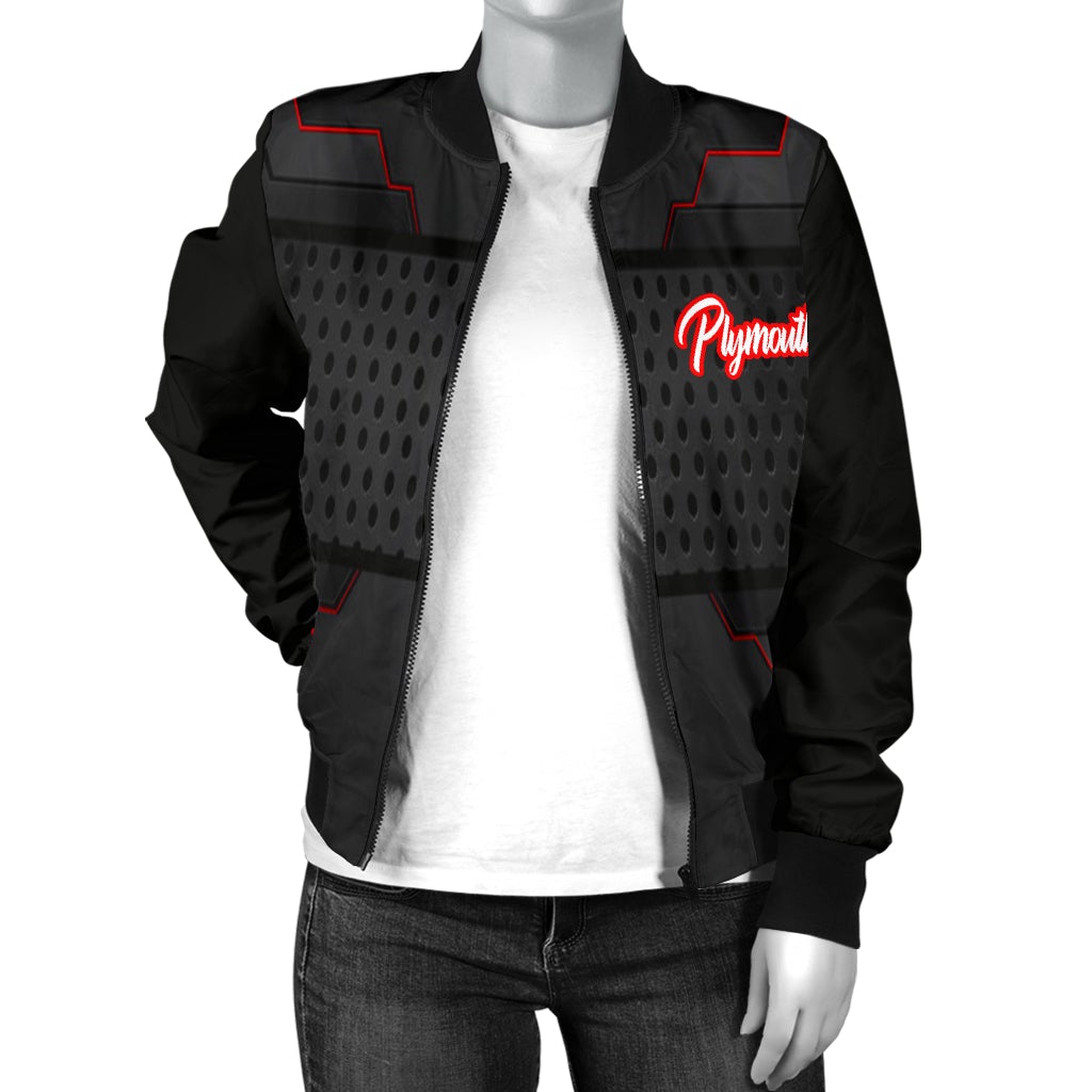 Plymouth Women's Bomber Jacket MX - Famjoys Plymouth Women's Bomber Jacket MX - Famjoys