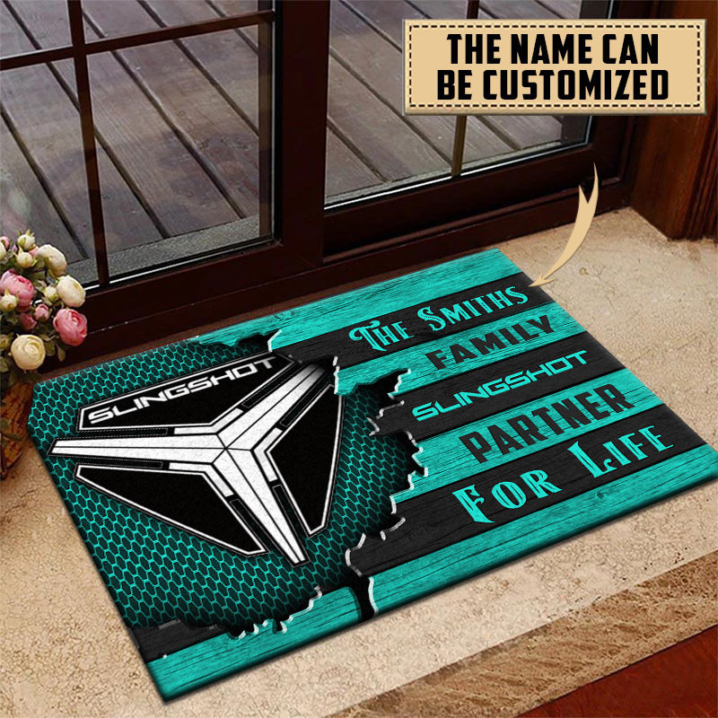 Polaris Slingshot Doormat Custom Name, Multicolor - Famjoys Polaris Slingshot Doormat Custom Name, Multicolor - Famjoys