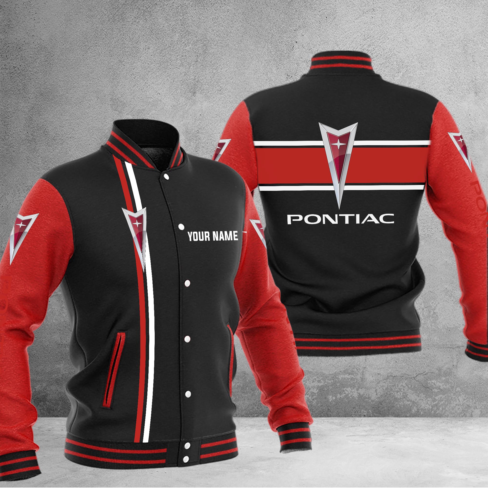 Pontiac Baseball Jacket - Famjoys Pontiac Baseball Jacket - Famjoys