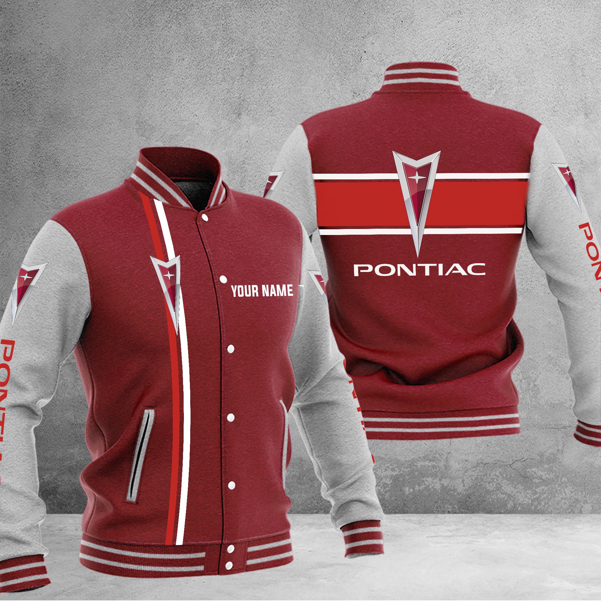 Pontiac Baseball Jacket - Famjoys Pontiac Baseball Jacket - Famjoys