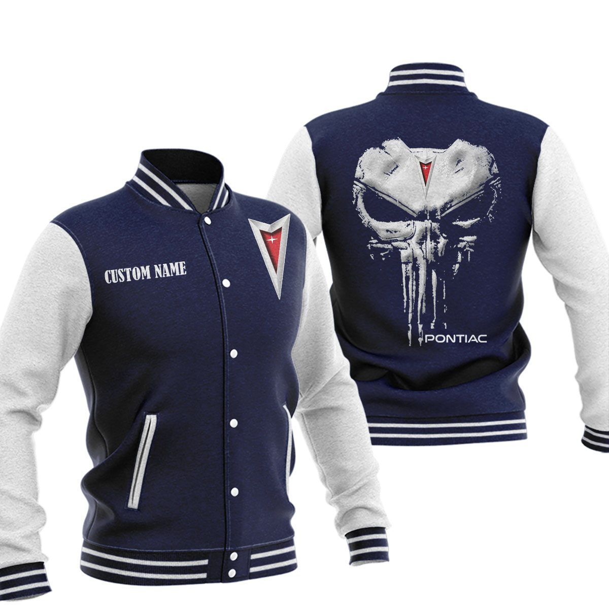 Pontiac Baseball Jacket, Multicolor - Famjoys Pontiac Baseball Jacket, Multicolor - Famjoys