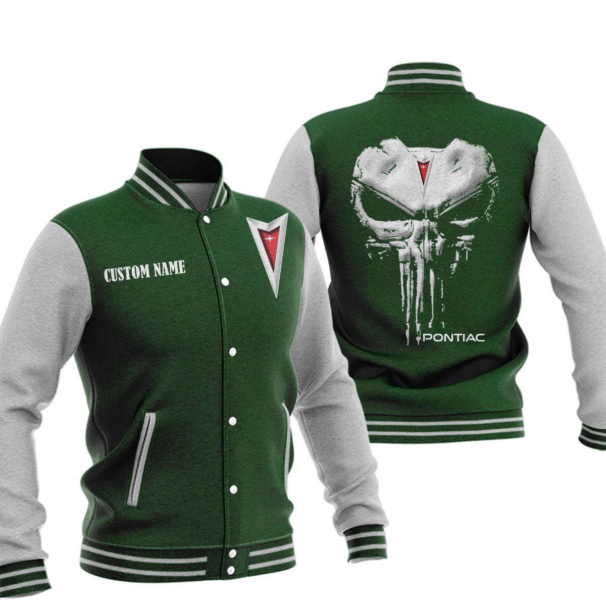 Pontiac Baseball Jacket, Multicolor - Famjoys Pontiac Baseball Jacket, Multicolor - Famjoys