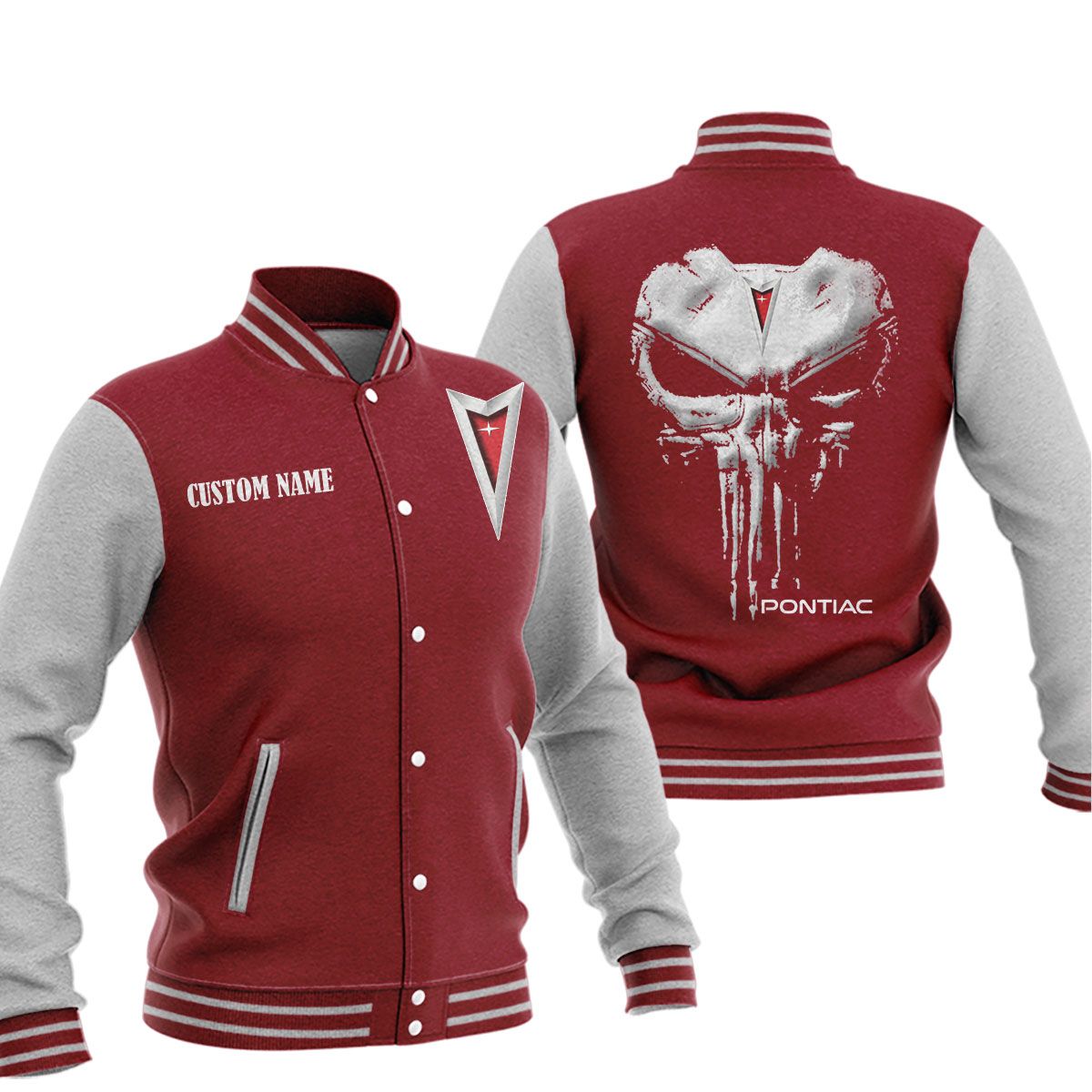 Pontiac Baseball Jacket, Multicolor - Famjoys Pontiac Baseball Jacket, Multicolor - Famjoys