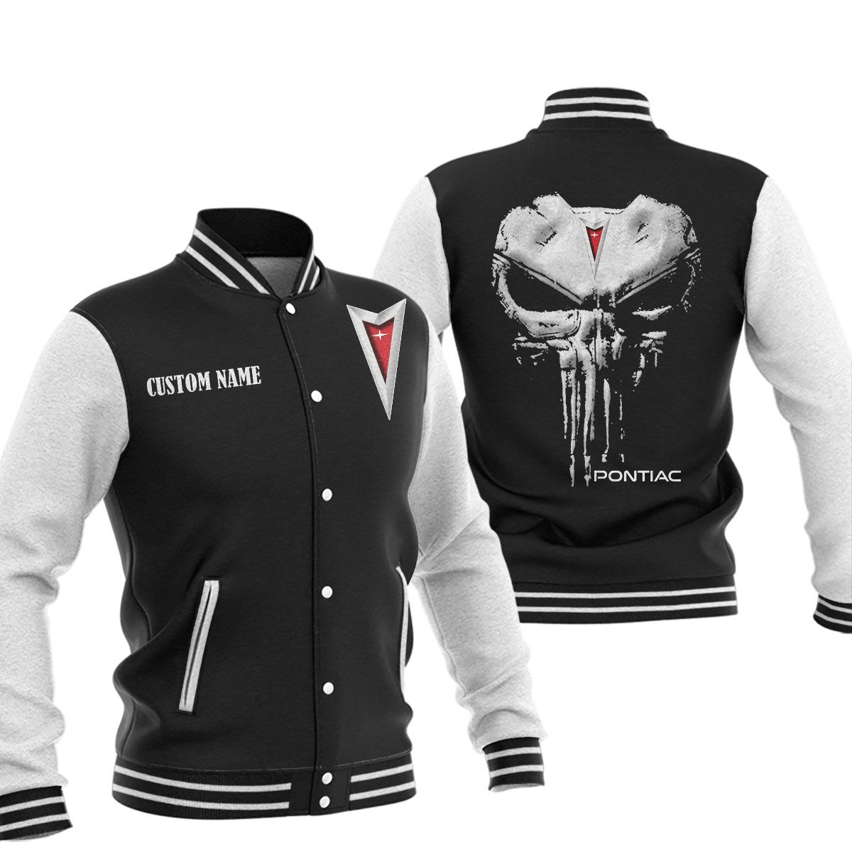 Pontiac Baseball Jacket, Multicolor - Famjoys Pontiac Baseball Jacket, Multicolor - Famjoys