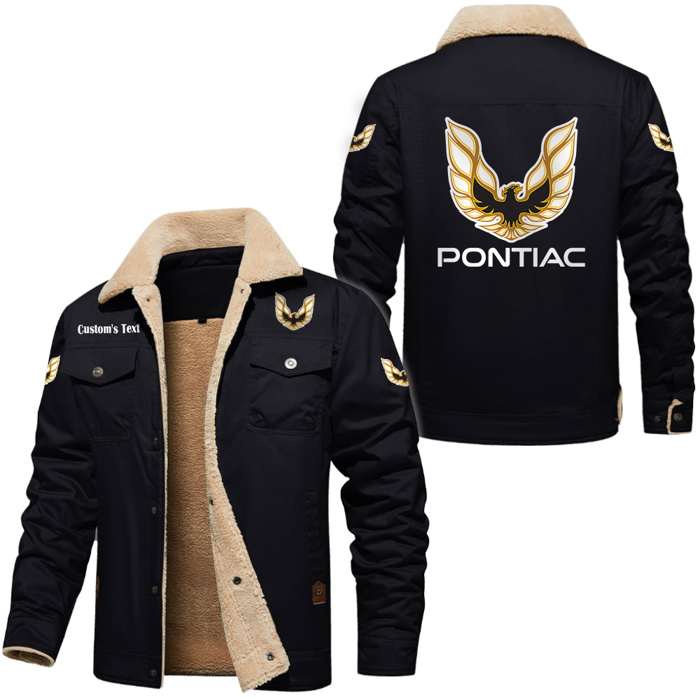 Pontiac Cargo Fleece Lined Cotton Jacket Multicolor, vintage style, customize name 