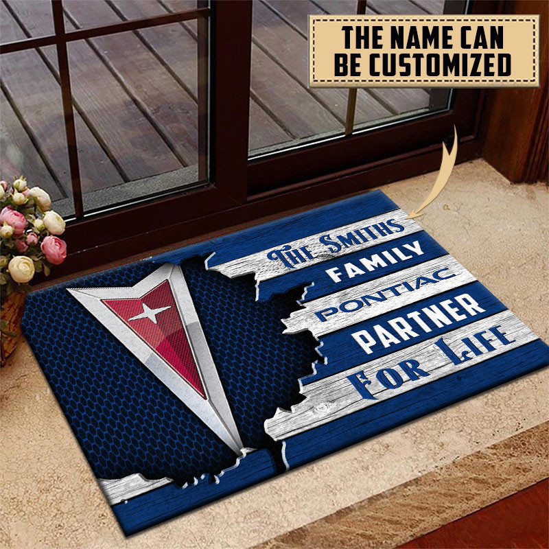 Pontiac Doormat Custom Name, Multicolor - Famjoys Pontiac Doormat Custom Name, Multicolor - Famjoys