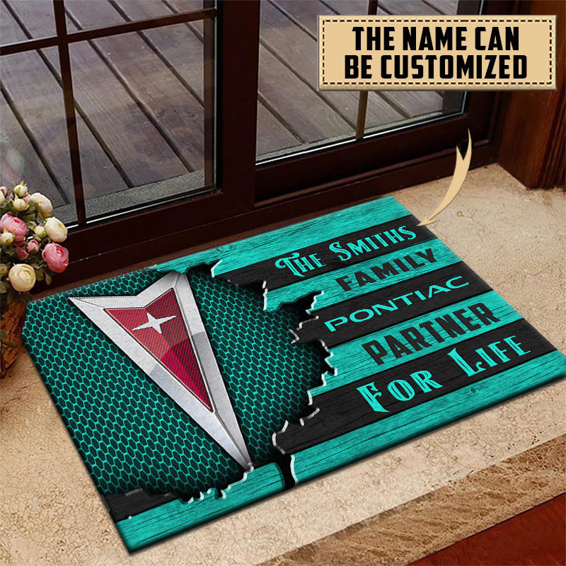 Pontiac Doormat Custom Name, Multicolor - Famjoys Pontiac Doormat Custom Name, Multicolor - Famjoys