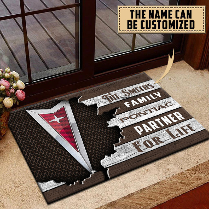 Pontiac Doormat Custom Name, Multicolor - Famjoys Pontiac Doormat Custom Name, Multicolor - Famjoys