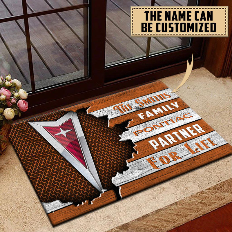 Pontiac Doormat Custom Name, Multicolor - Famjoys Pontiac Doormat Custom Name, Multicolor - Famjoys
