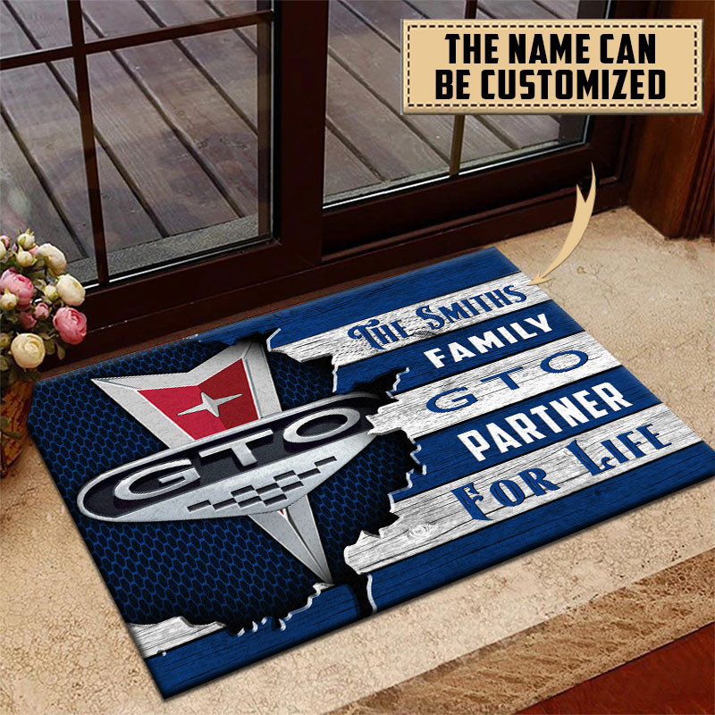 Pontiac GTO Doormat Custom Name, Multicolor - Famjoys Pontiac GTO Doormat Custom Name, Multicolor - Famjoys
