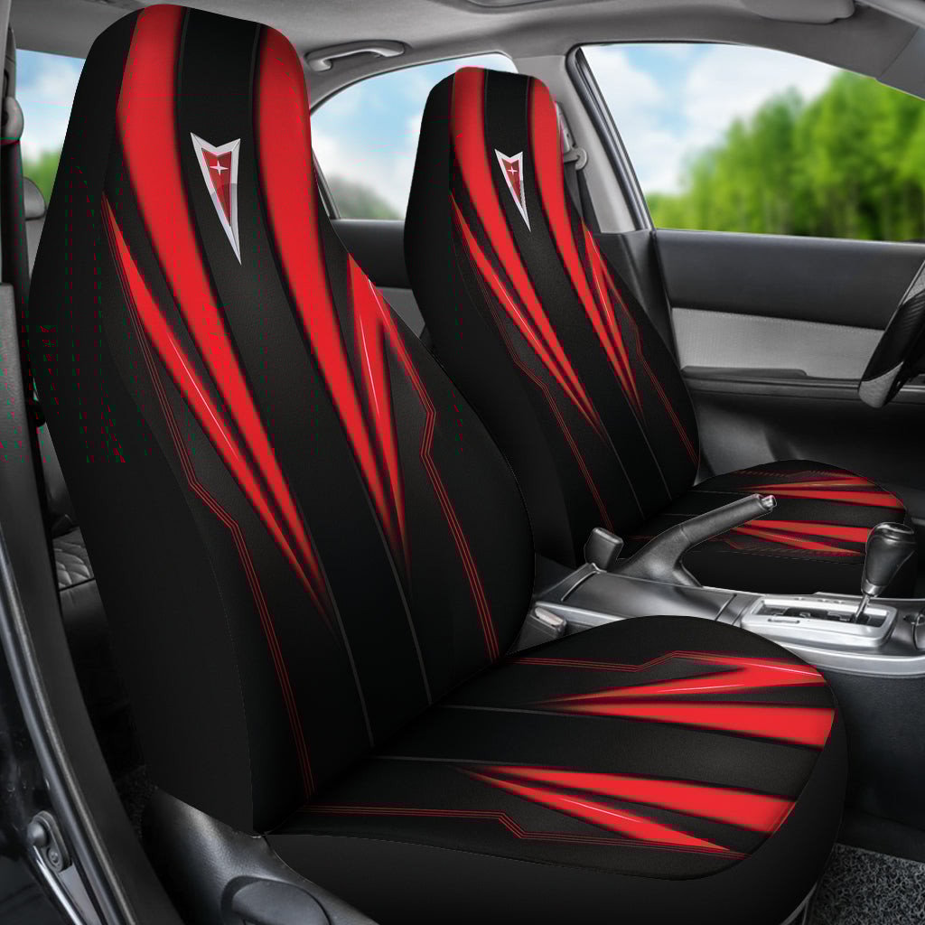 Pontiac Red Logo Car Seat Covers Metal Abstract Ph220913-07 - Famjoys Pontiac Red Logo Car Seat Covers Metal Abstract Ph220913-07 - Famjoys