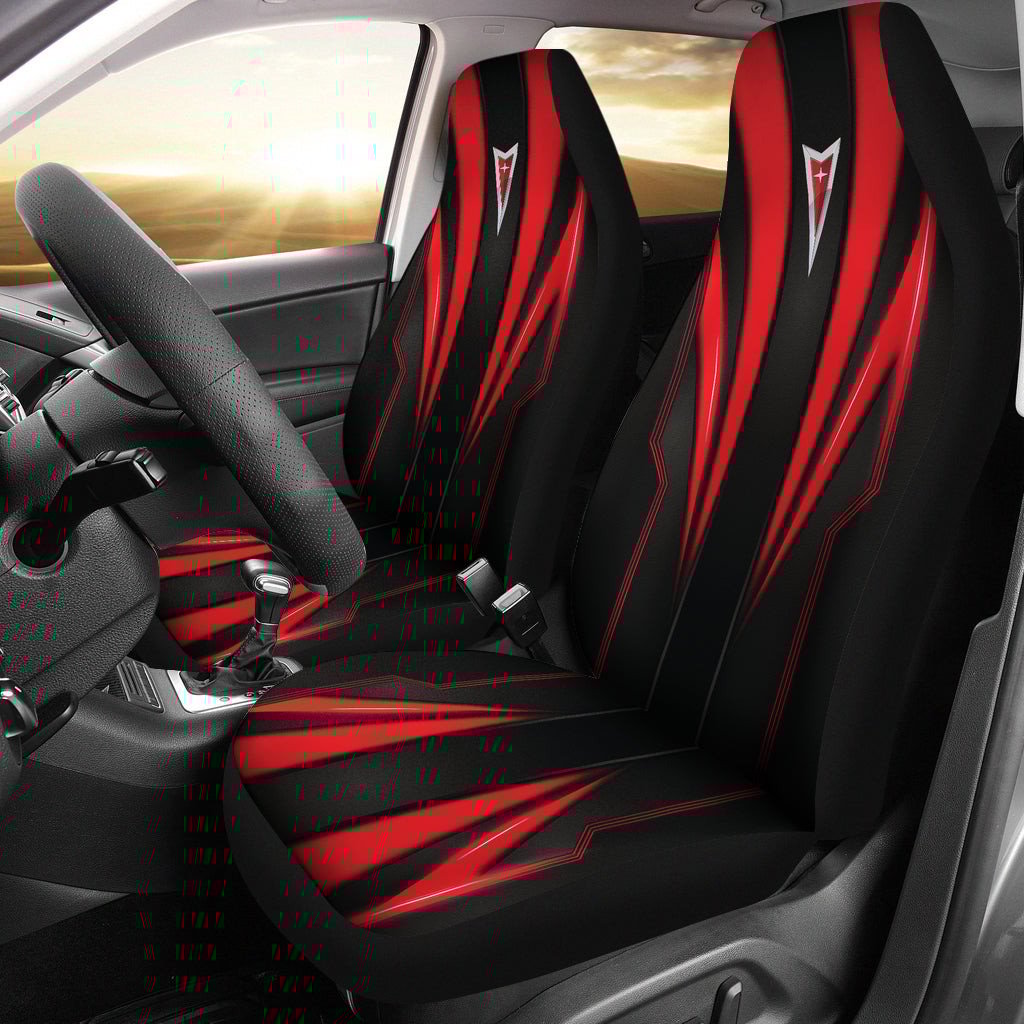 Pontiac Red Logo Car Seat Covers Metal Abstract Ph220913-07 - Famjoys Pontiac Red Logo Car Seat Covers Metal Abstract Ph220913-07 - Famjoys