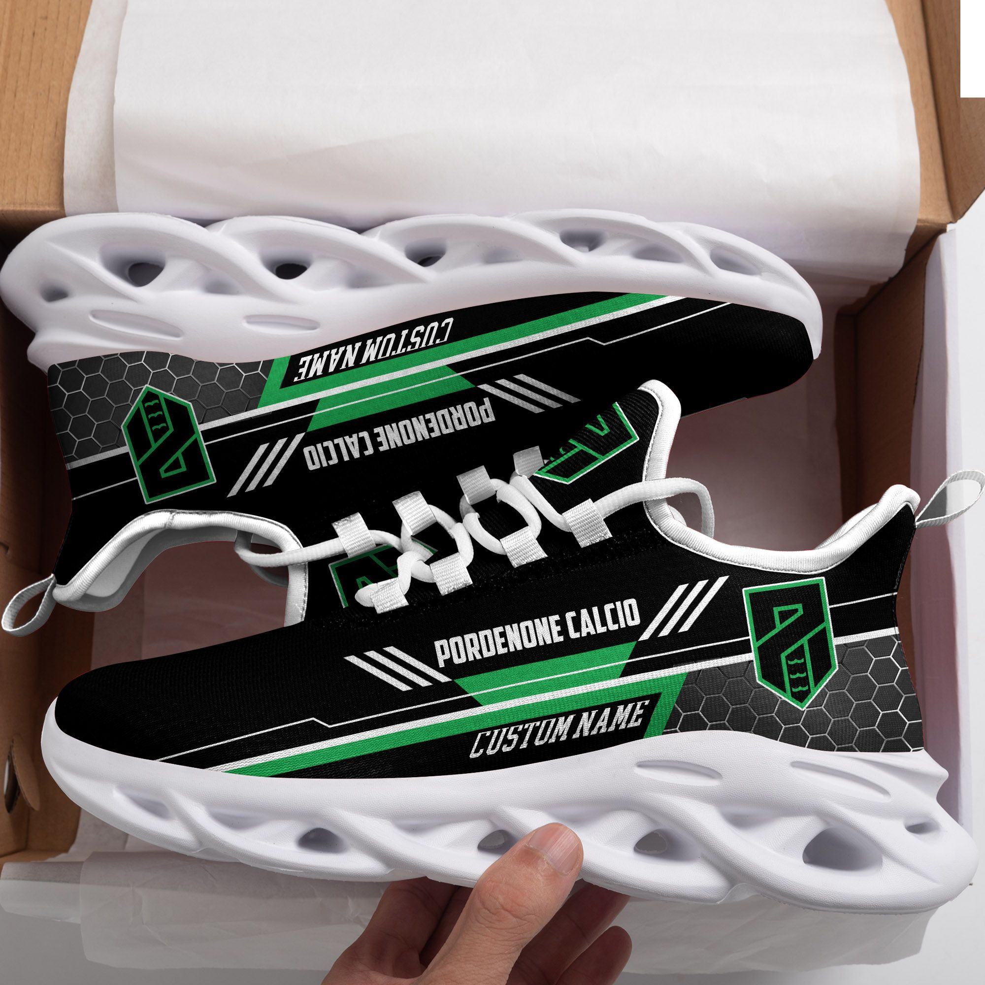 Pordenone Calcio Custom Personalized Max Soul Sneakers Shoes - Famjoys Pordenone Calcio Custom Personalized Max Soul Sneakers Shoes - Famjoys