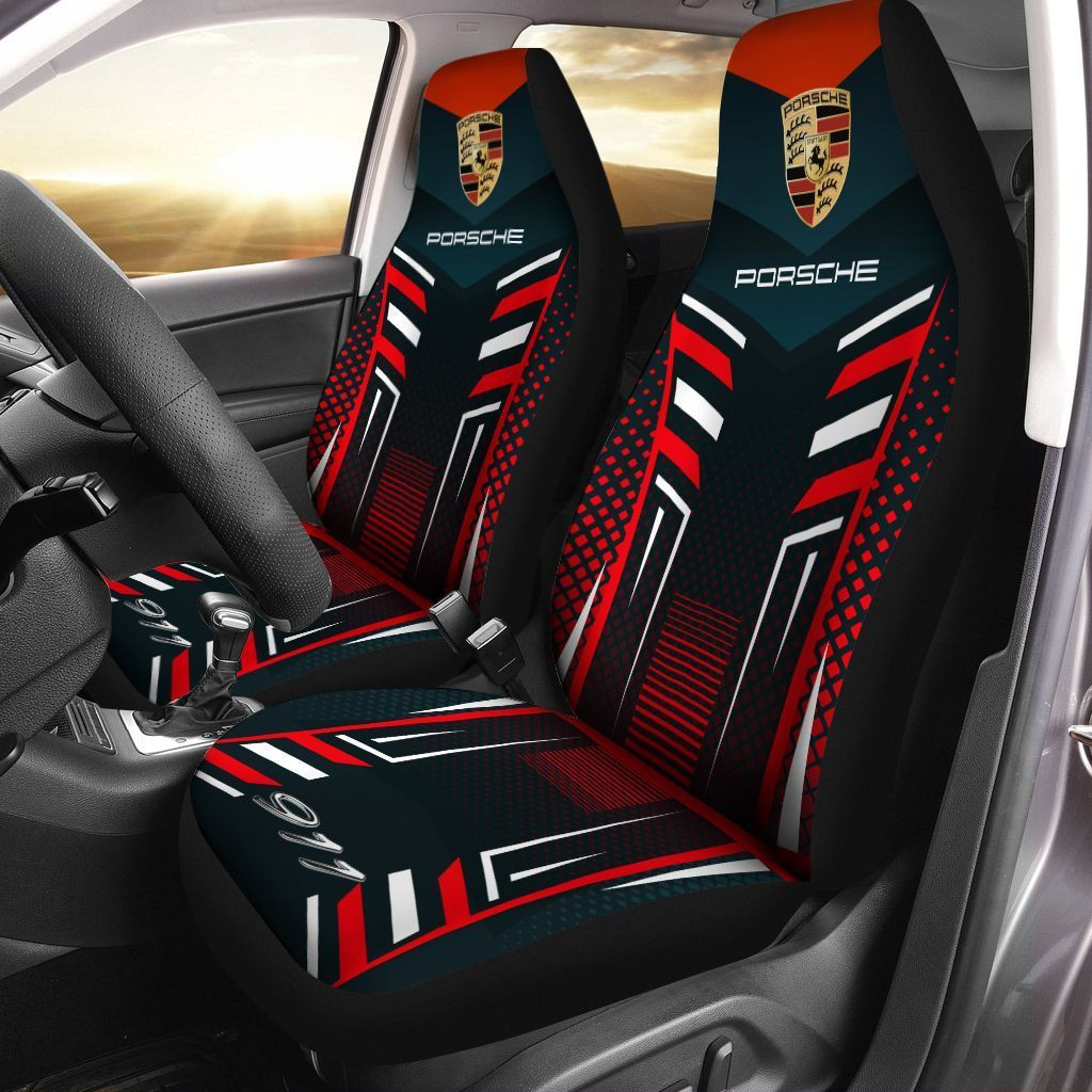 Porsche AN-HT Car Seat Cover (Set of 2) Ver 1 (Red)