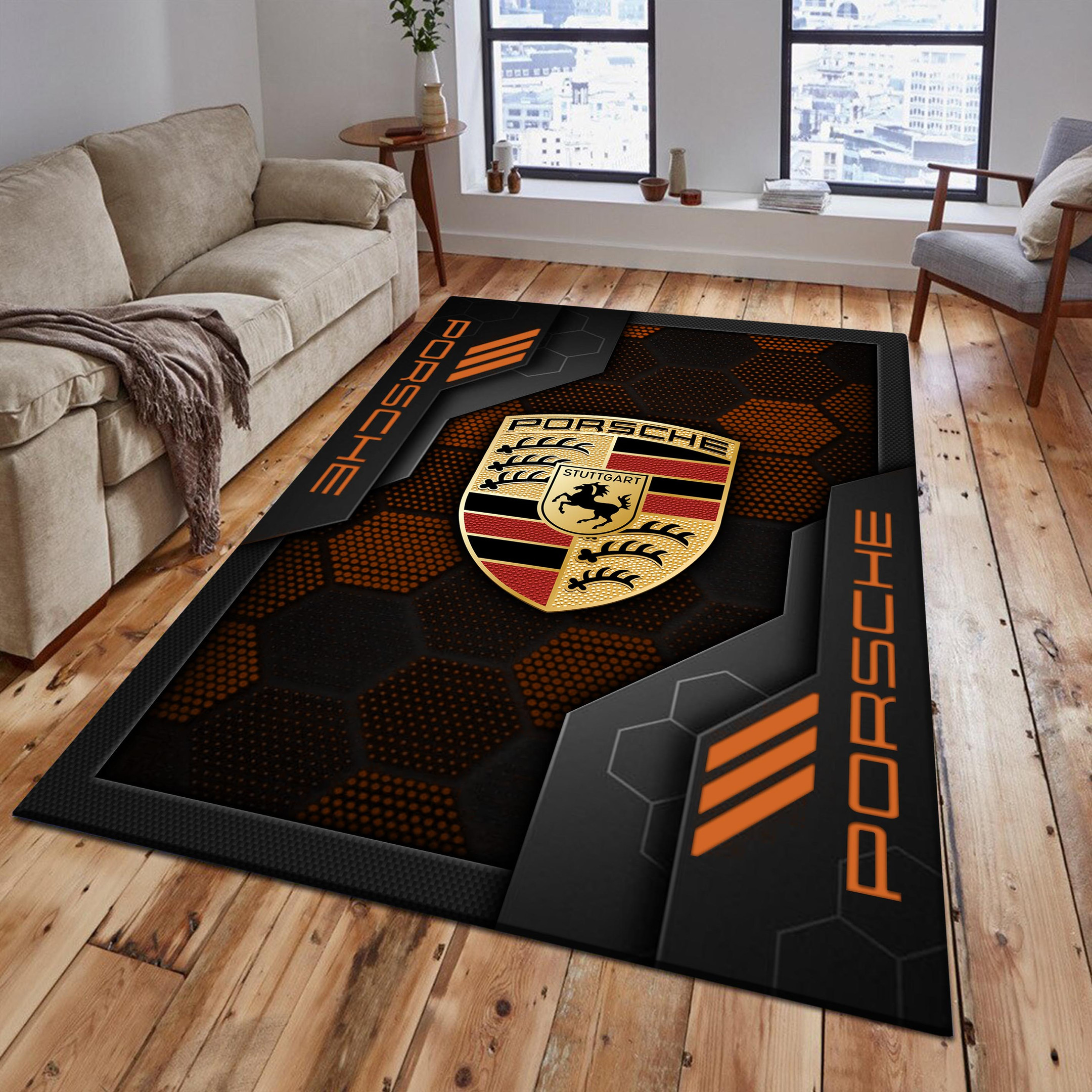 Porsche Area Rugs 2557 Multicolor - Famjoys Porsche Area Rugs 2557 Multicolor - Famjoys