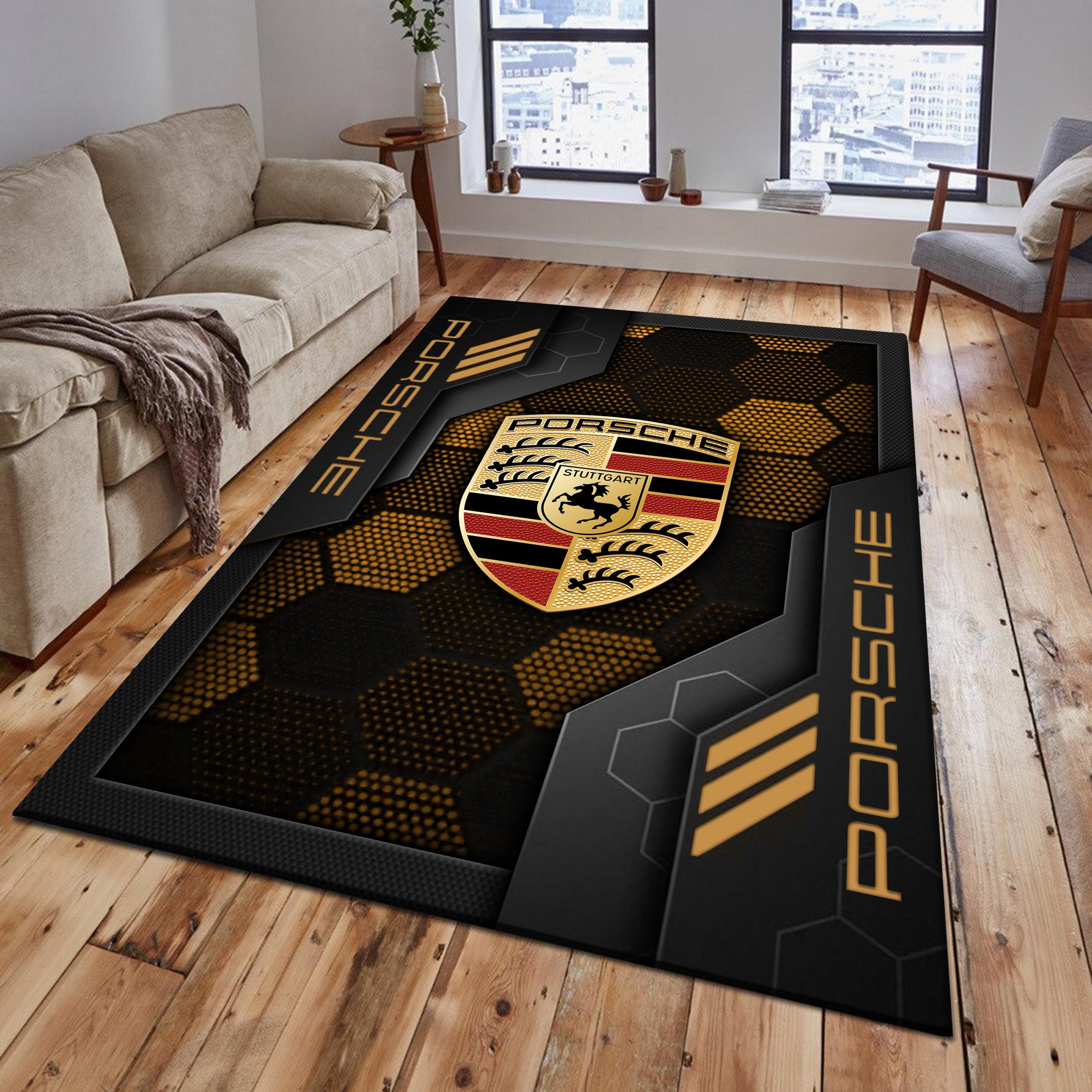 Porsche Area Rugs 2557 Multicolor - Famjoys Porsche Area Rugs 2557 Multicolor - Famjoys