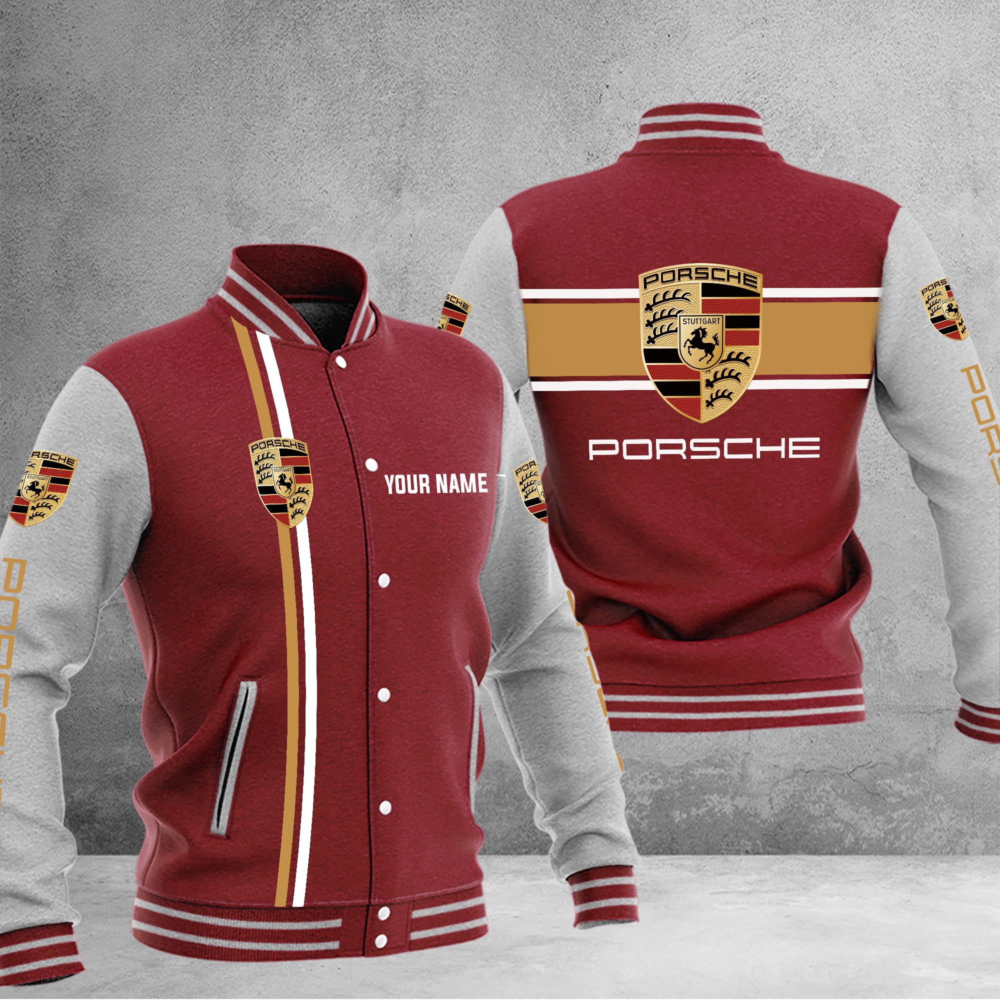 Porsche Baseball Jacket - Famjoys Porsche Baseball Jacket - Famjoys