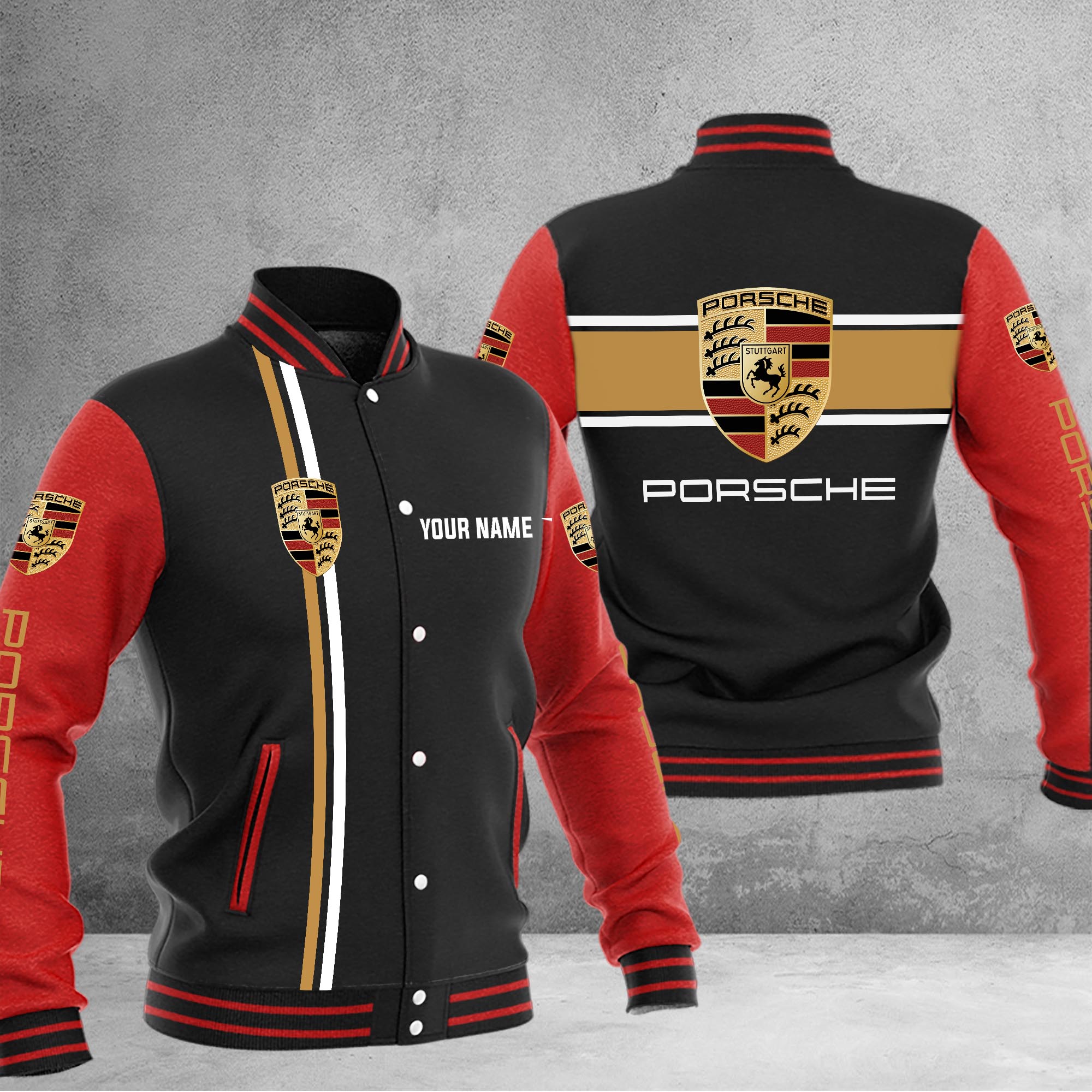 Porsche Baseball Jacket - Famjoys Porsche Baseball Jacket - Famjoys