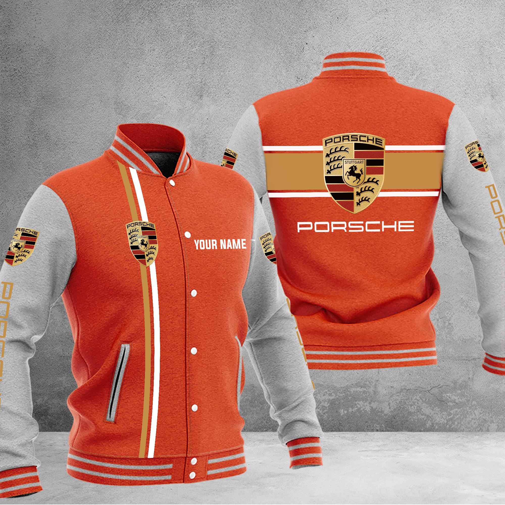 Porsche Baseball Jacket - Famjoys Porsche Baseball Jacket - Famjoys