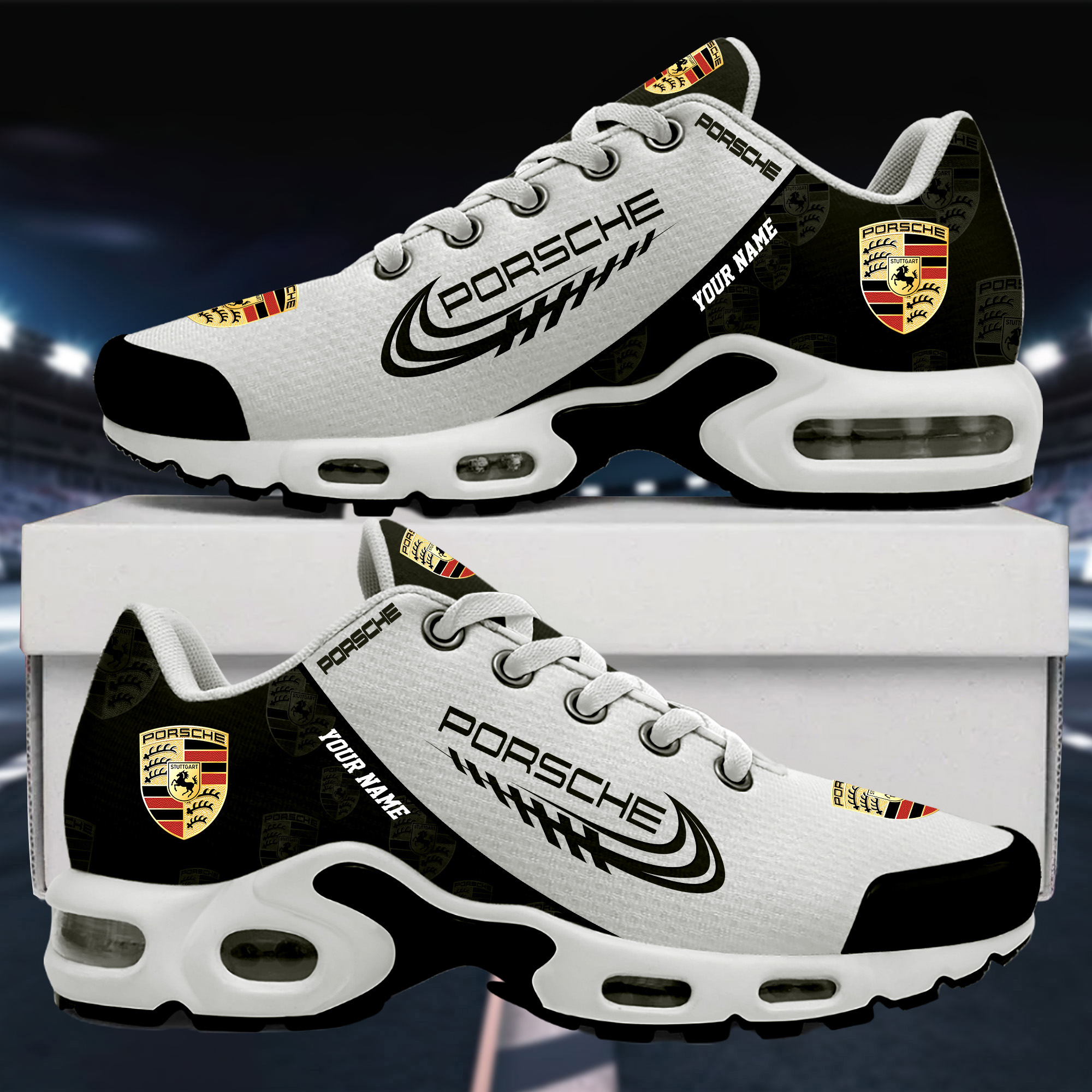 Porsche Custom Name Sport Shoes VS4 - Famjoys Porsche Custom Name Sport Shoes VS4 - Famjoys