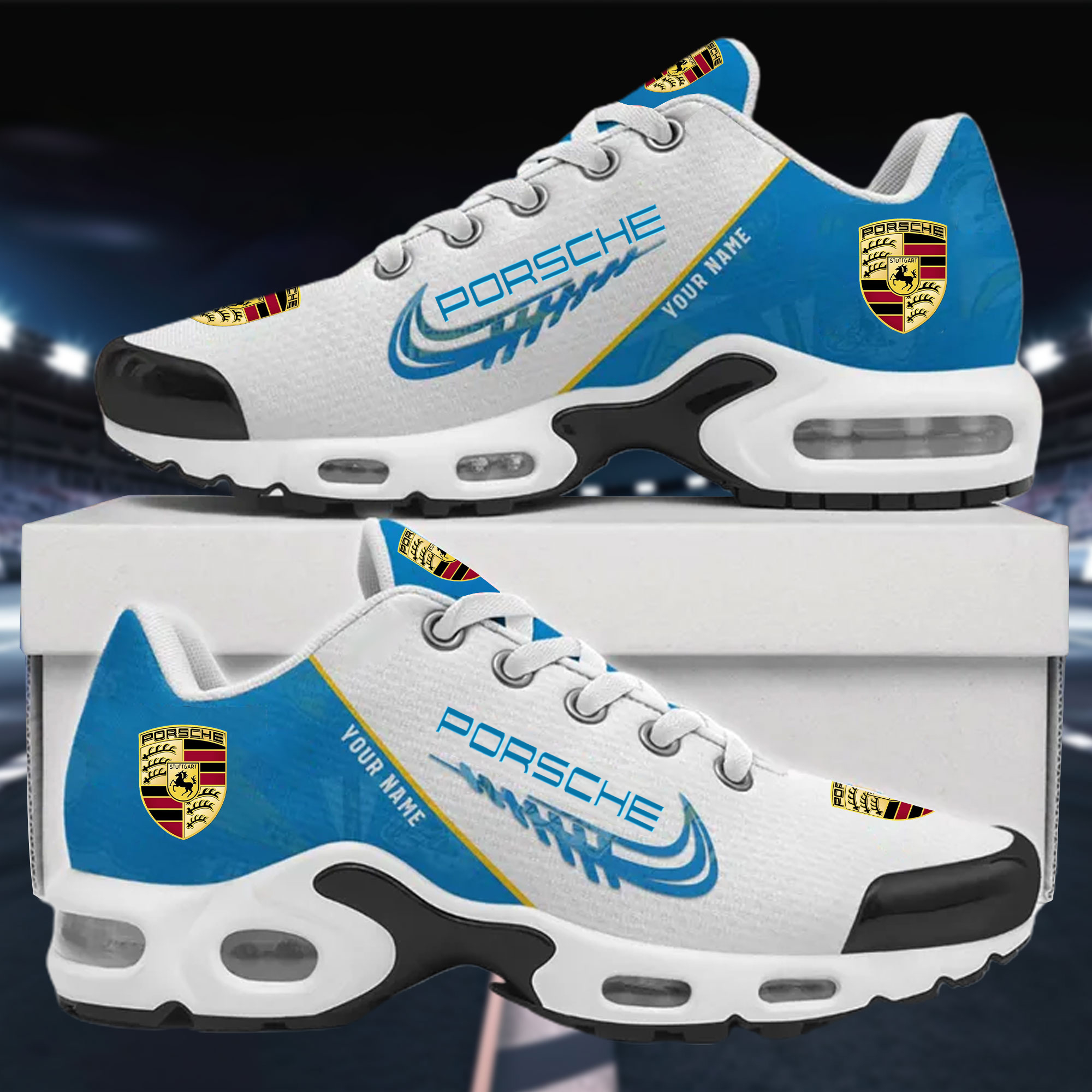 Porsche Custom Name Sport Shoes VS5 - Famjoys Porsche Custom Name Sport Shoes VS5 - Famjoys