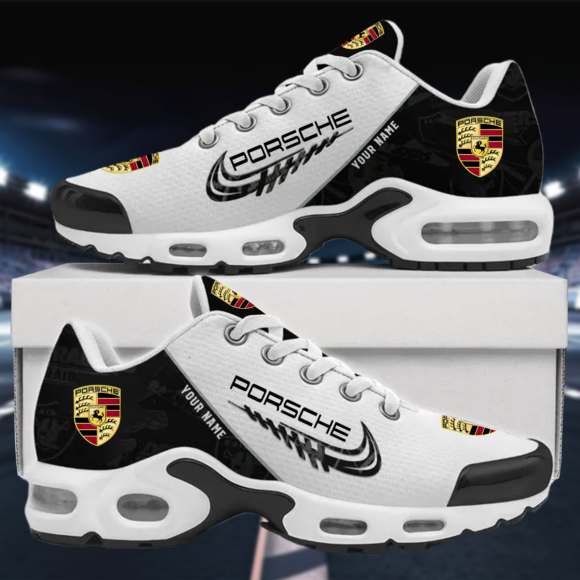 Porsche Custom Name Sport Shoes VS5 - Famjoys Porsche Custom Name Sport Shoes VS5 - Famjoys