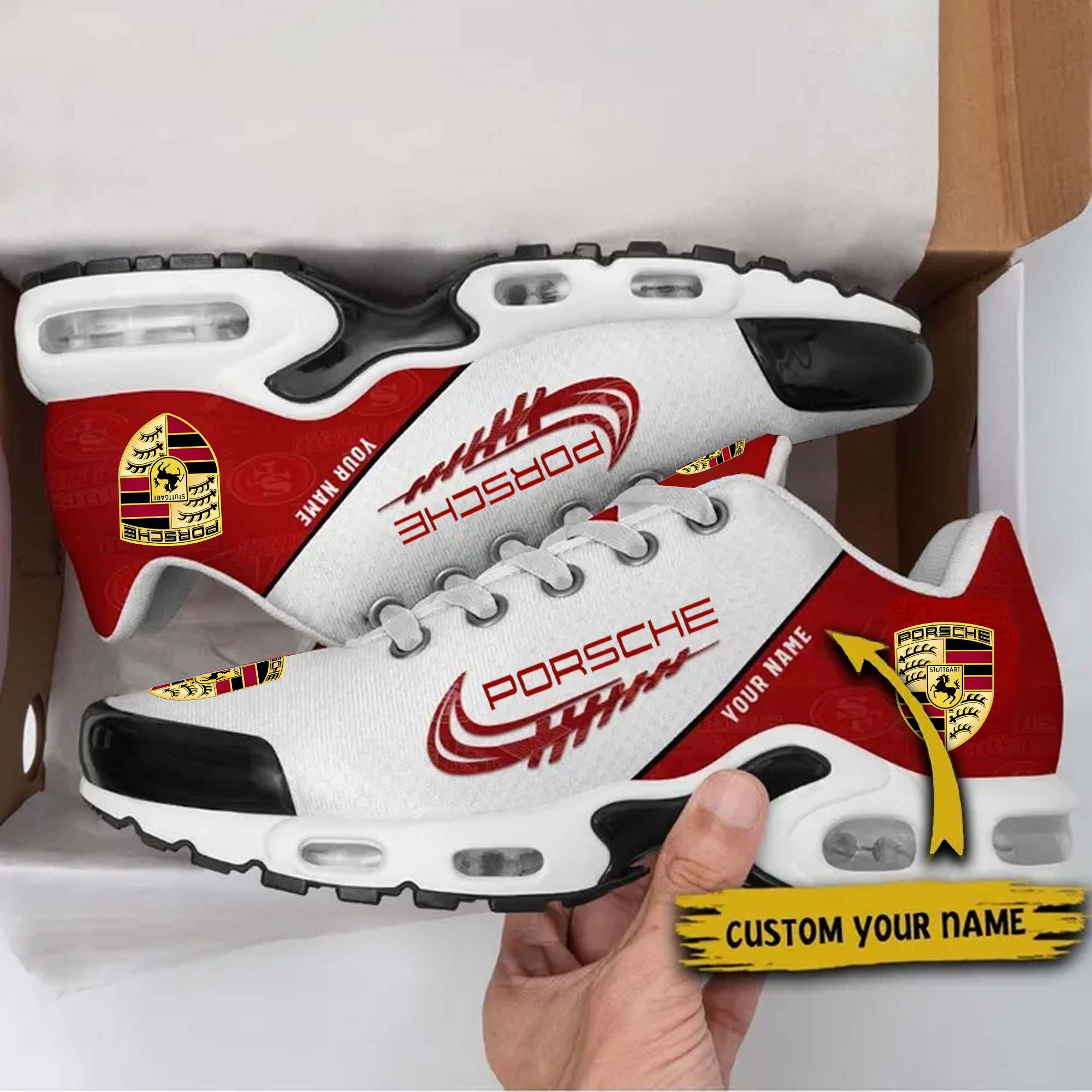 Porsche Custom Name Sport Shoes VS5 - Famjoys Porsche Custom Name Sport Shoes VS5 - Famjoys