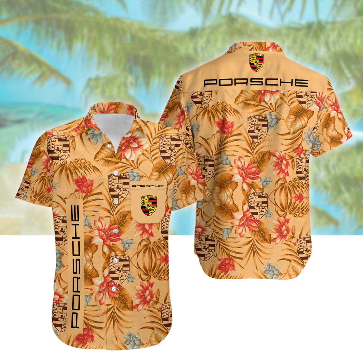 Porsche Hawaii Hawaiian Shirt - Famjoys Porsche Hawaii Hawaiian Shirt - Famjoys