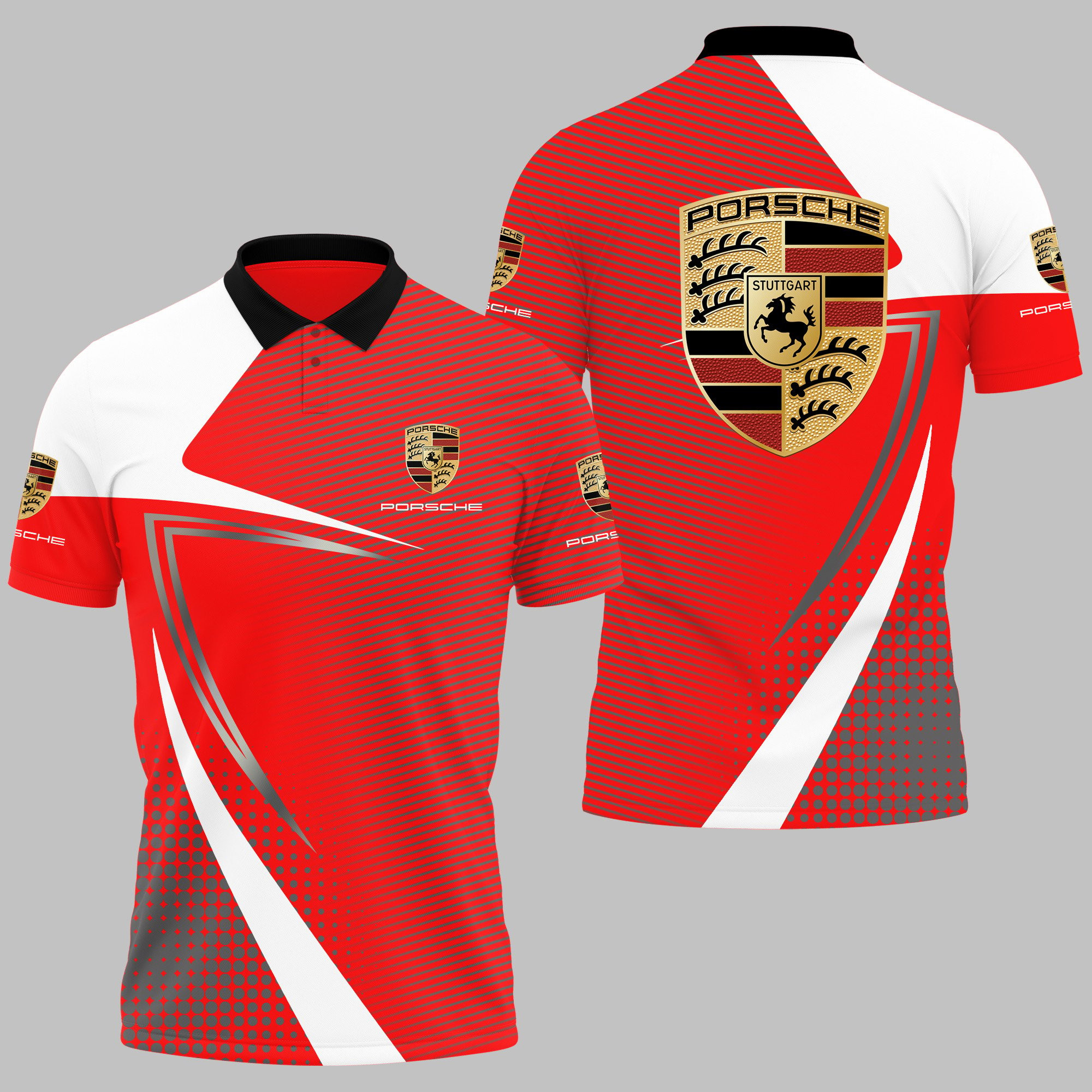 PORSCHE Polo Shirt Ver 23 - Famjoys PORSCHE Polo Shirt Ver 23 - Famjoys
