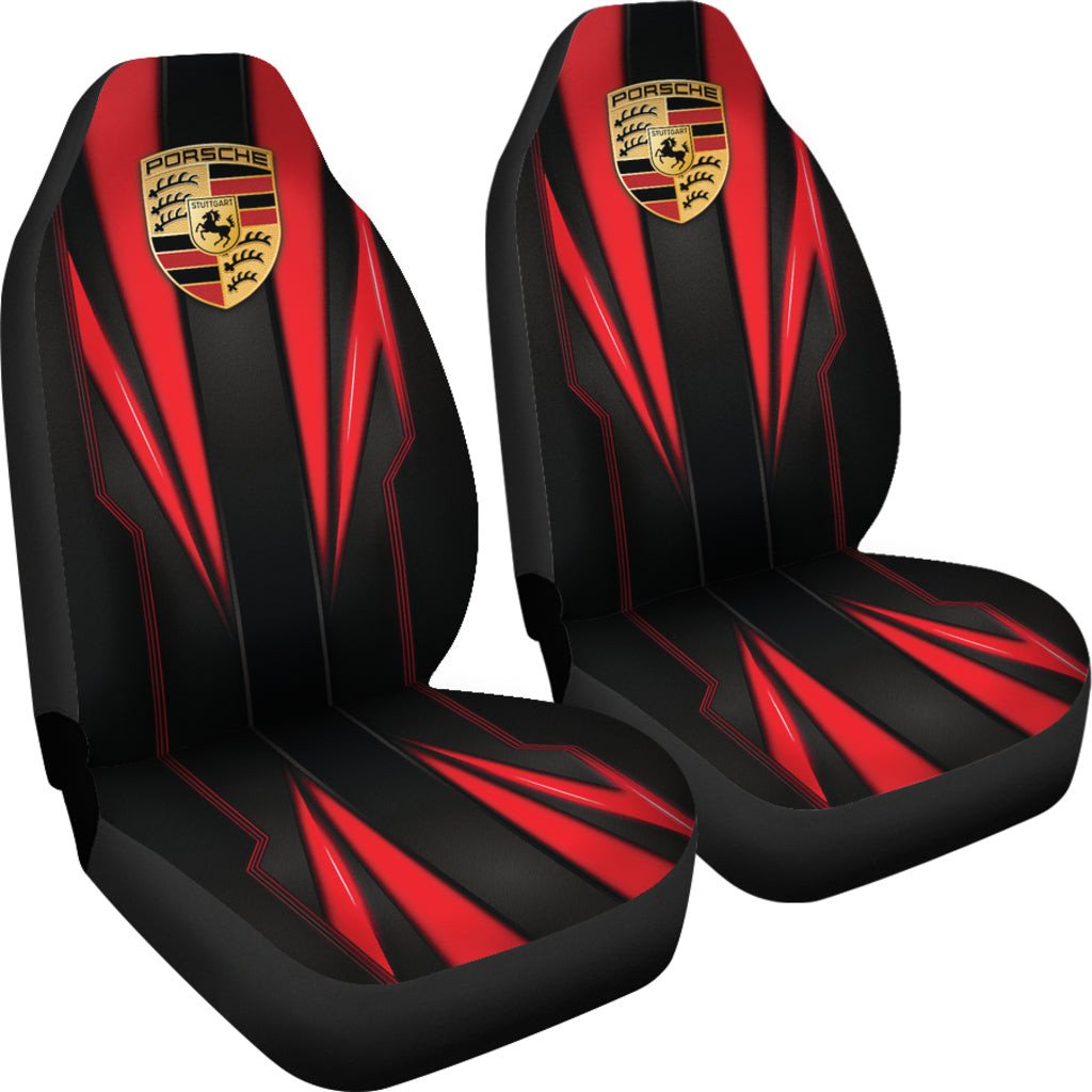 Porsche Red Logo Car Seat Covers Metal Abstract Ph220913-23 - Famjoys Porsche Red Logo Car Seat Covers Metal Abstract Ph220913-23 - Famjoys