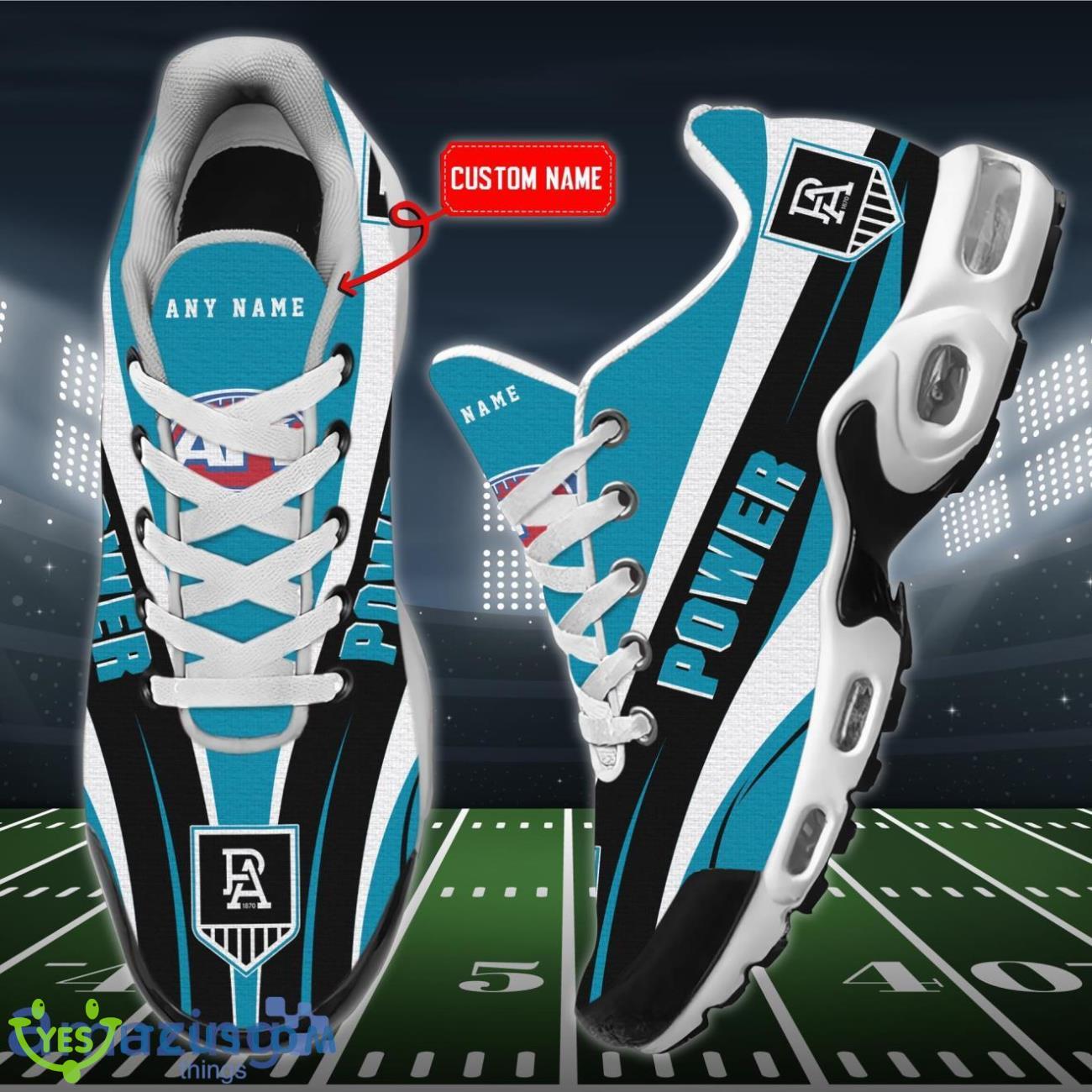 Port Adelaide Power Personalized Name Air Cushion Sports Shoes Sneaker KLTNS220422 - Famjoys Port Adelaide Power Personalized Name Air Cushion Sports Shoes Sneaker KLTNS220422 - Famjoys