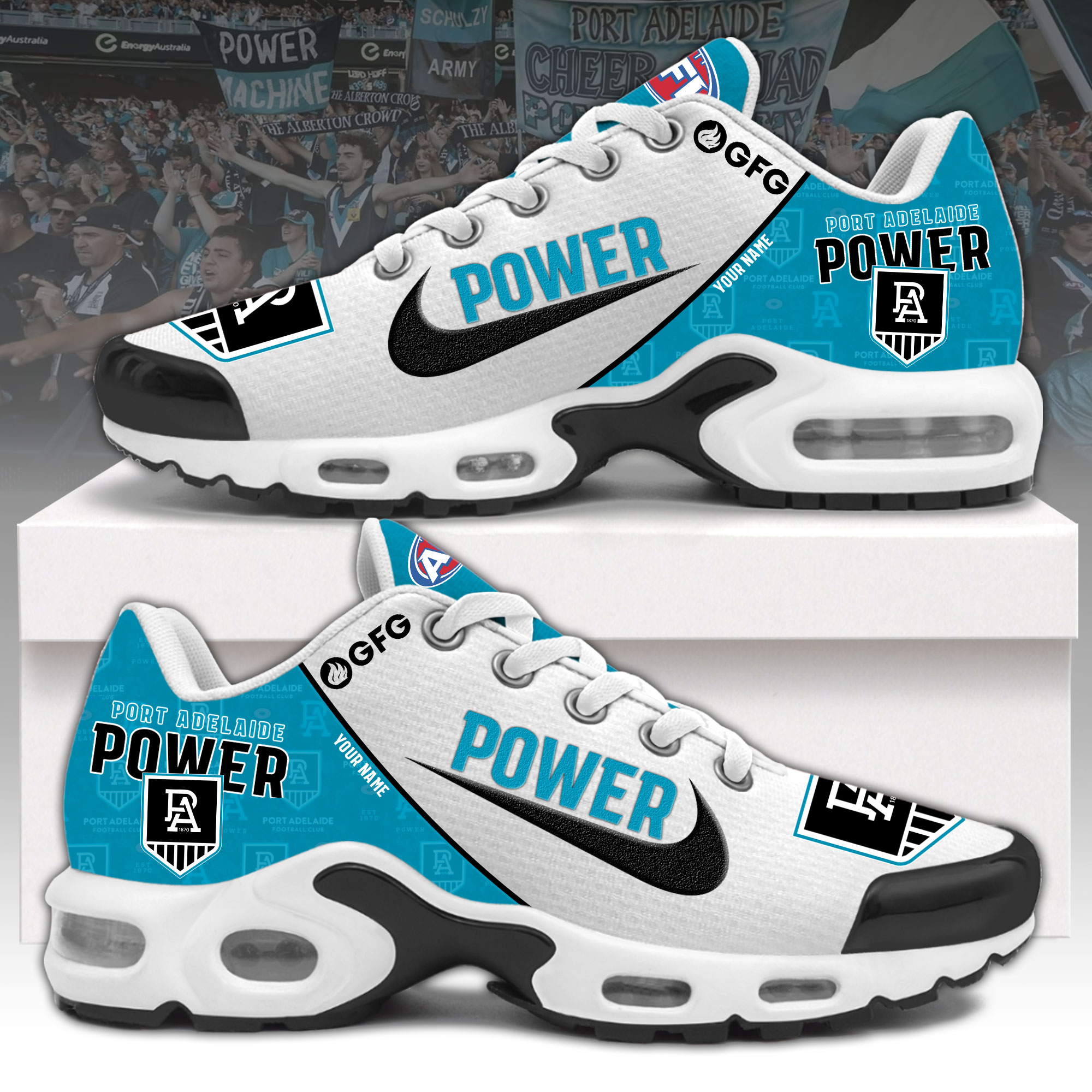 Port Adelaide Power Personalized Shoes - Famjoys Port Adelaide Power Personalized Shoes - Famjoys