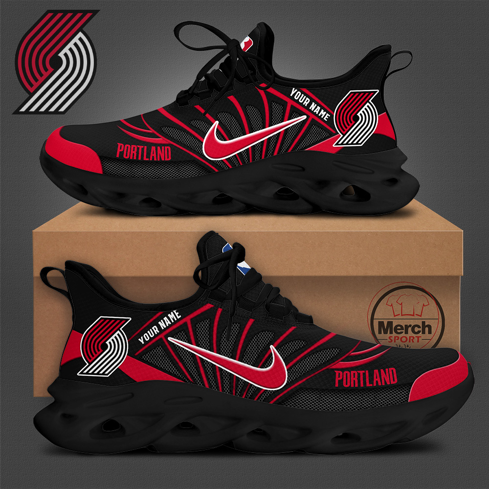 Portland Trail Blazers Personalized Max Soul Shoes - Famjoys Portland Trail Blazers Personalized Max Soul Shoes - Famjoys