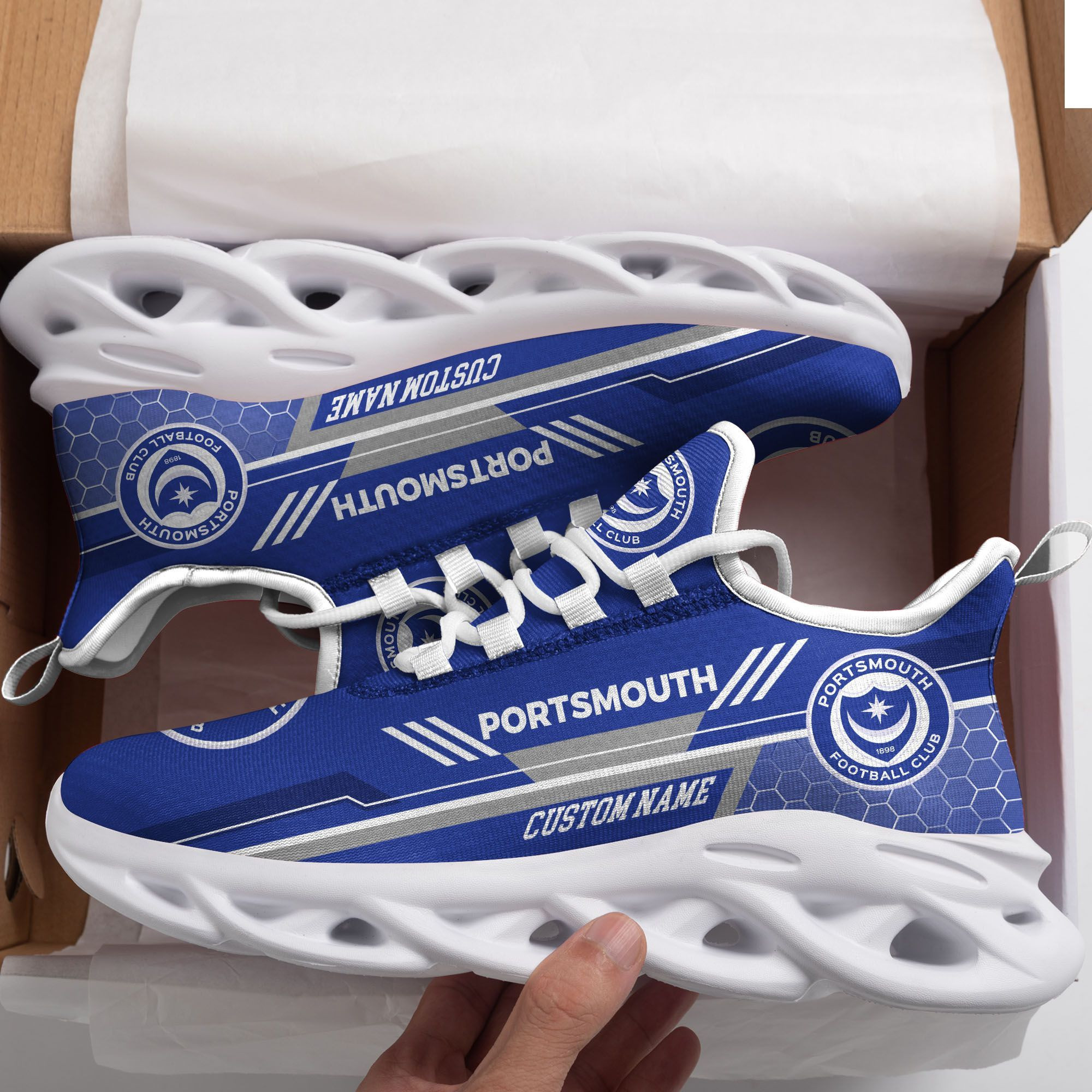 Portsmouth Custom Personalized Max Soul Sneakers Shoes - Famjoys Portsmouth Custom Personalized Max Soul Sneakers Shoes - Famjoys