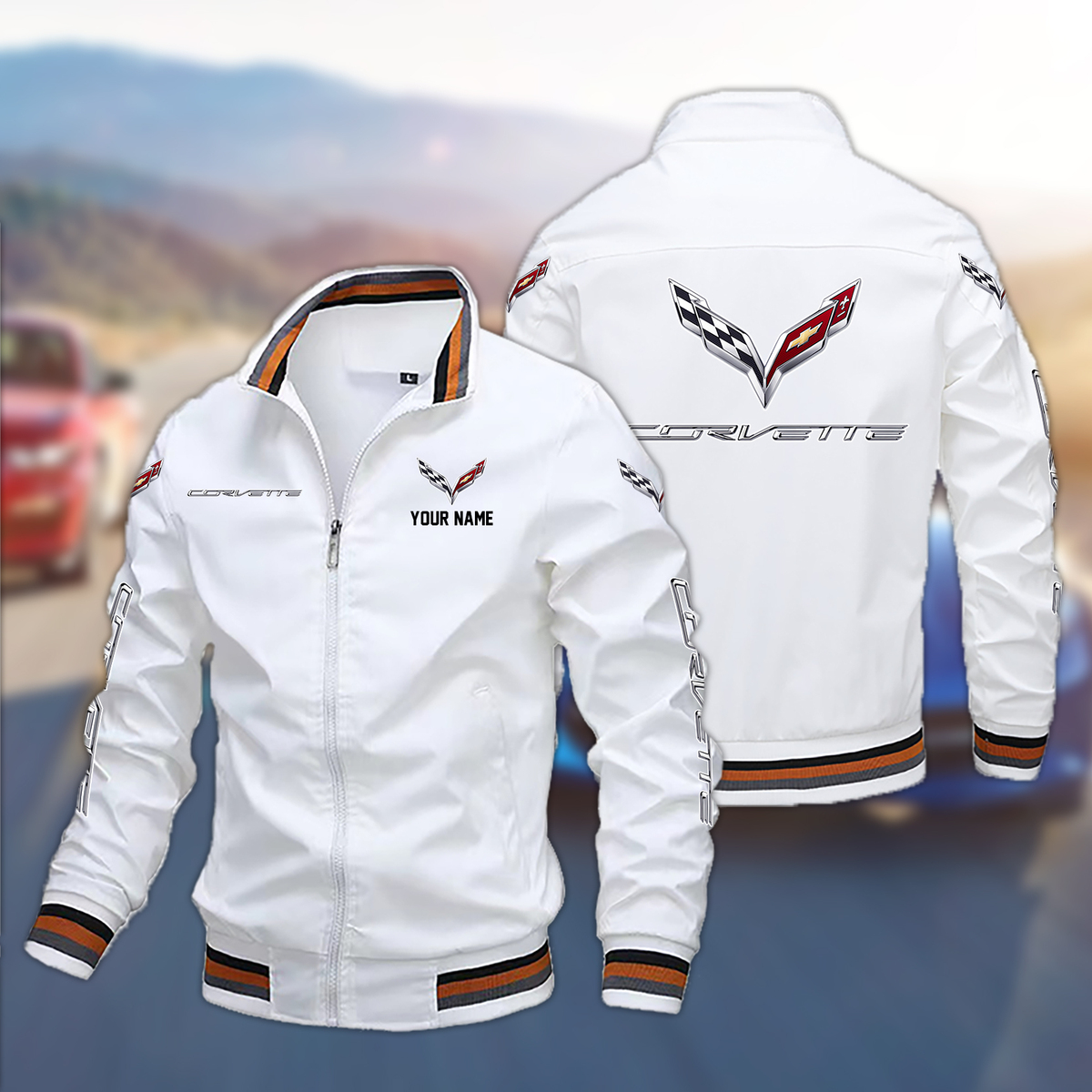 PQFLPC2822 Chevrolet Corvette C7 Boomber Jacket - Famjoys PQFLPC2822 Chevrolet Corvette C7 Boomber Jacket - Famjoys