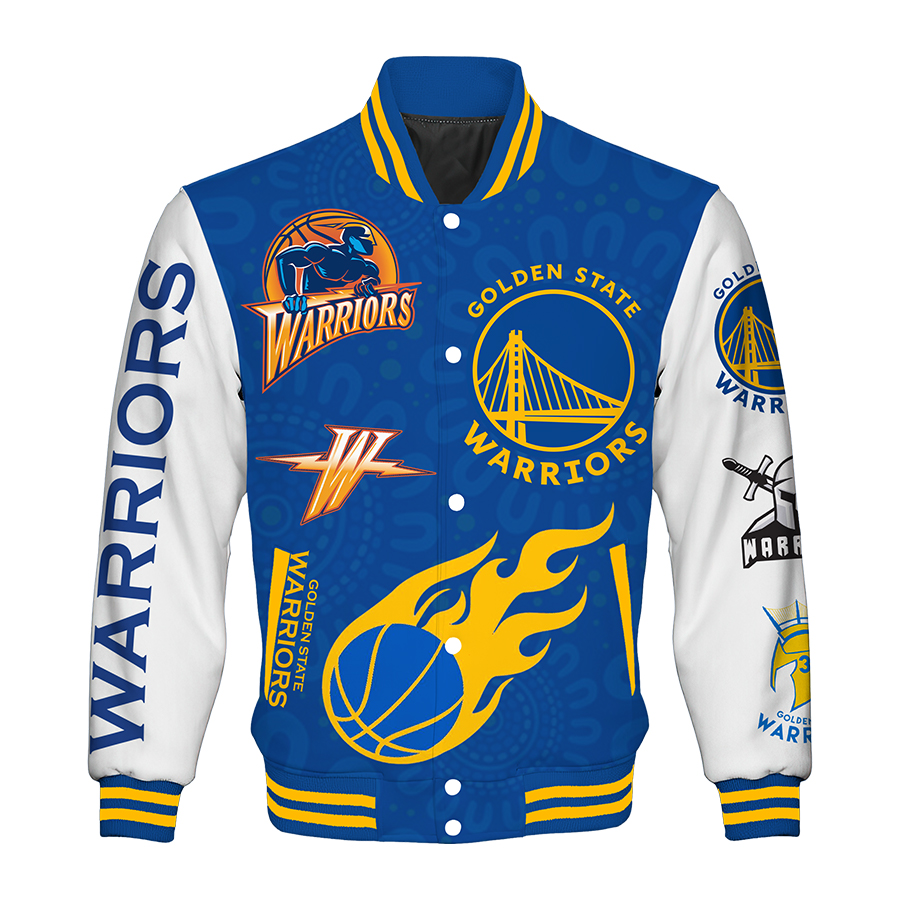 Premium Baseball Jacket Golden State Warriors - Famjoys Premium Baseball Jacket Golden State Warriors - Famjoys