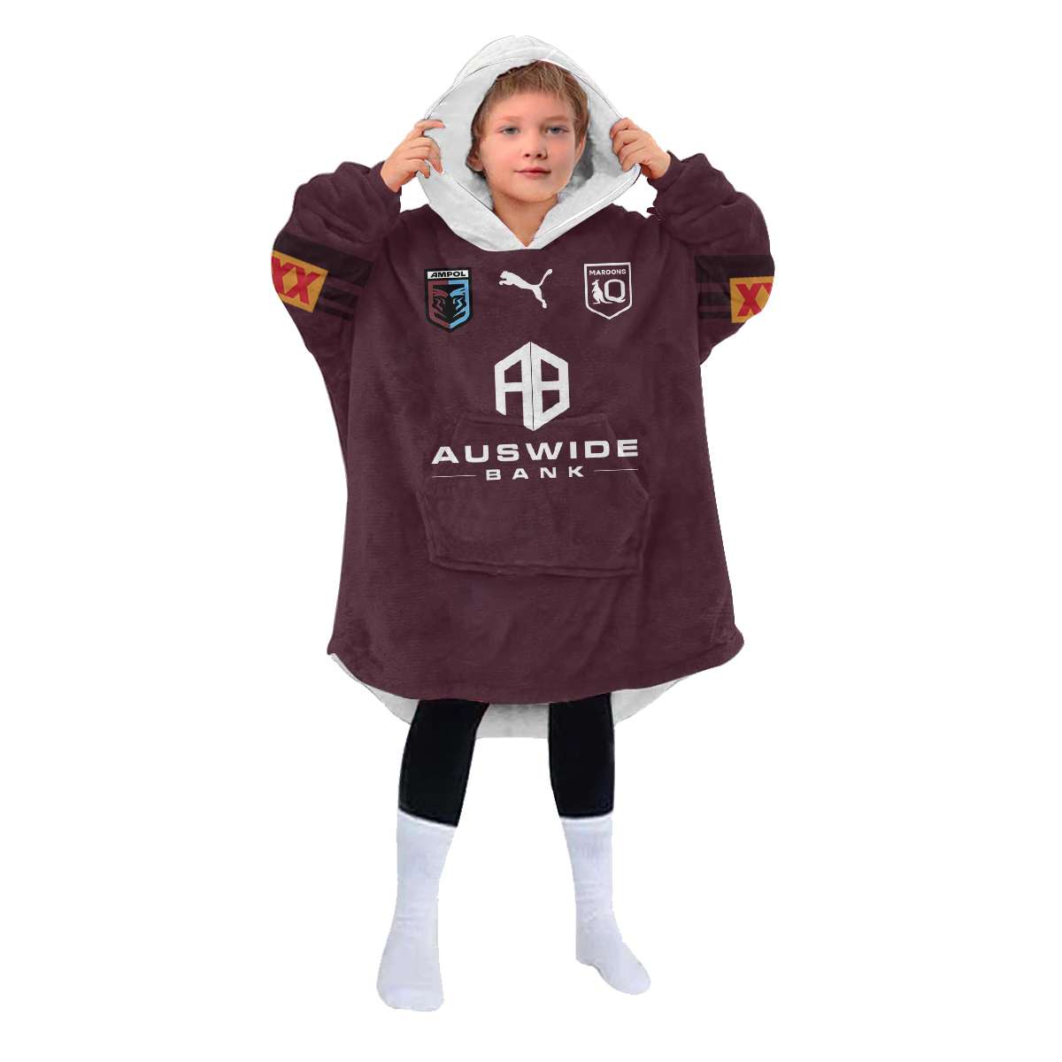 Premium Queensland Maroons Blanket Hoodie - Famjoys Premium Queensland Maroons Blanket Hoodie - Famjoys