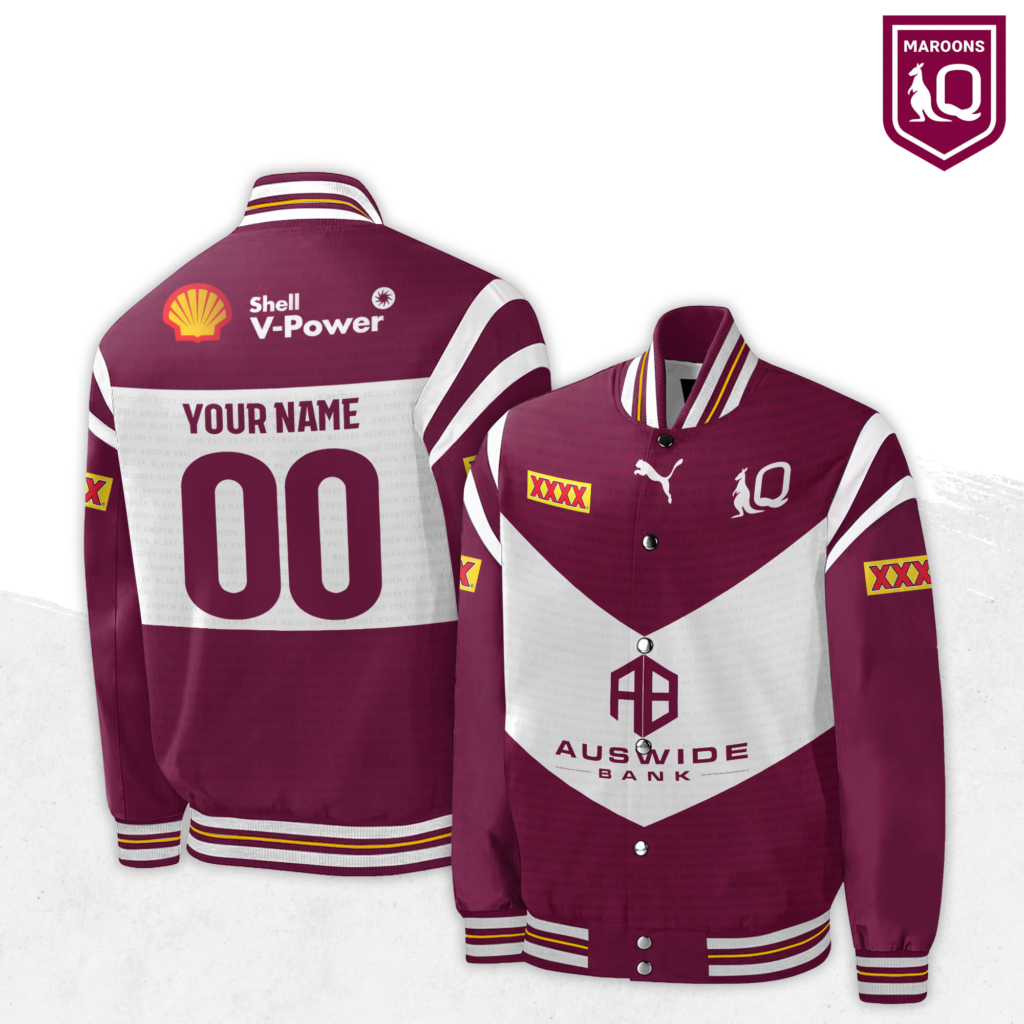 Premium Queensland Maroons Bomber - Famjoys Premium Queensland Maroons Bomber - Famjoys