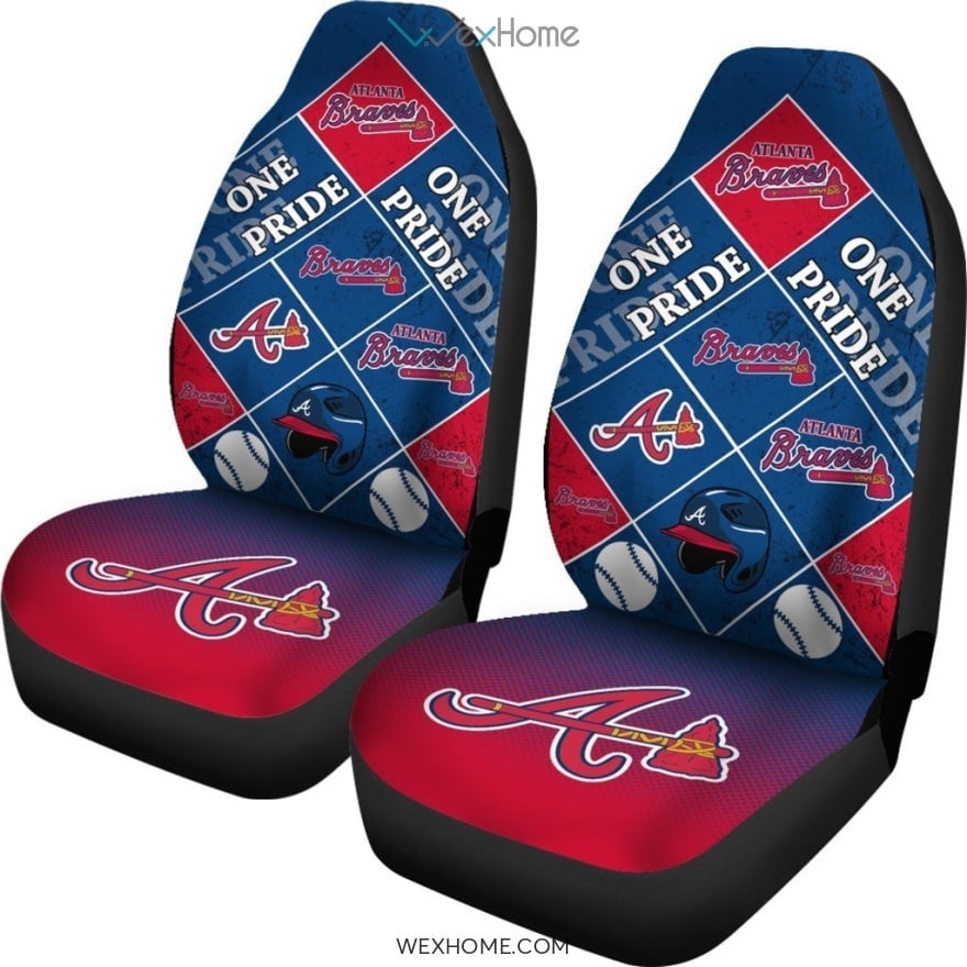 Pride Flag Atlanta Braves Car Seat Covers - Famjoys Pride Flag Atlanta Braves Car Seat Covers - Famjoys