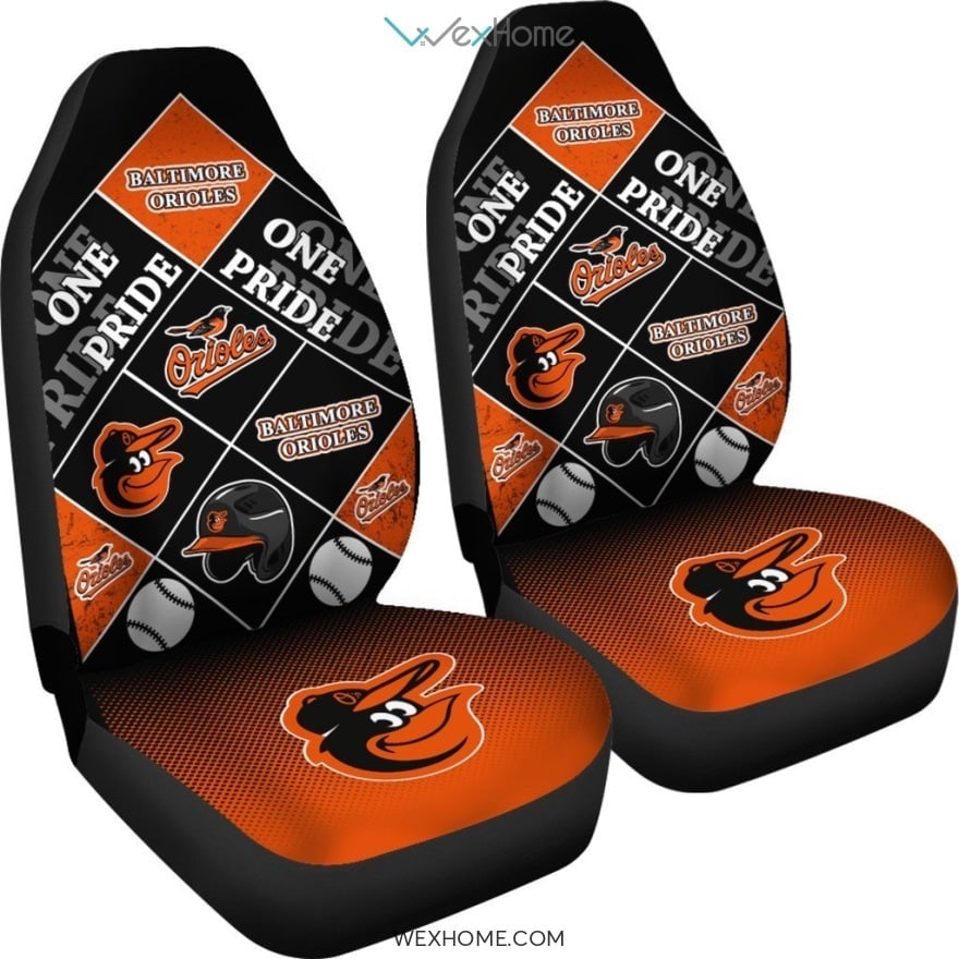 Pride Flag Baltimore Orioles Car Seat Covers - Famjoys Pride Flag Baltimore Orioles Car Seat Covers - Famjoys