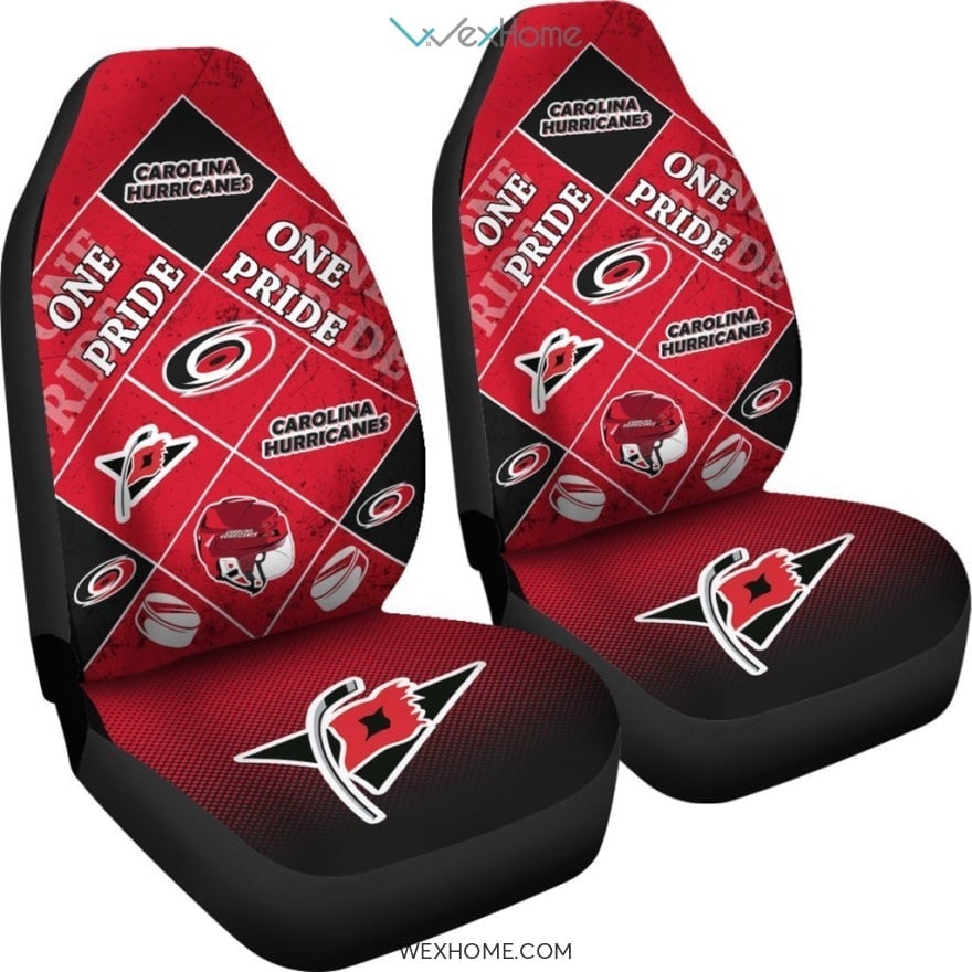 Pride Flag Carolina Hurricanes Car Seat Covers - Famjoys Pride Flag Carolina Hurricanes Car Seat Covers - Famjoys