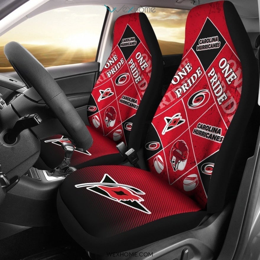 Pride Flag Carolina Hurricanes Car Seat Covers - Famjoys Pride Flag Carolina Hurricanes Car Seat Covers - Famjoys
