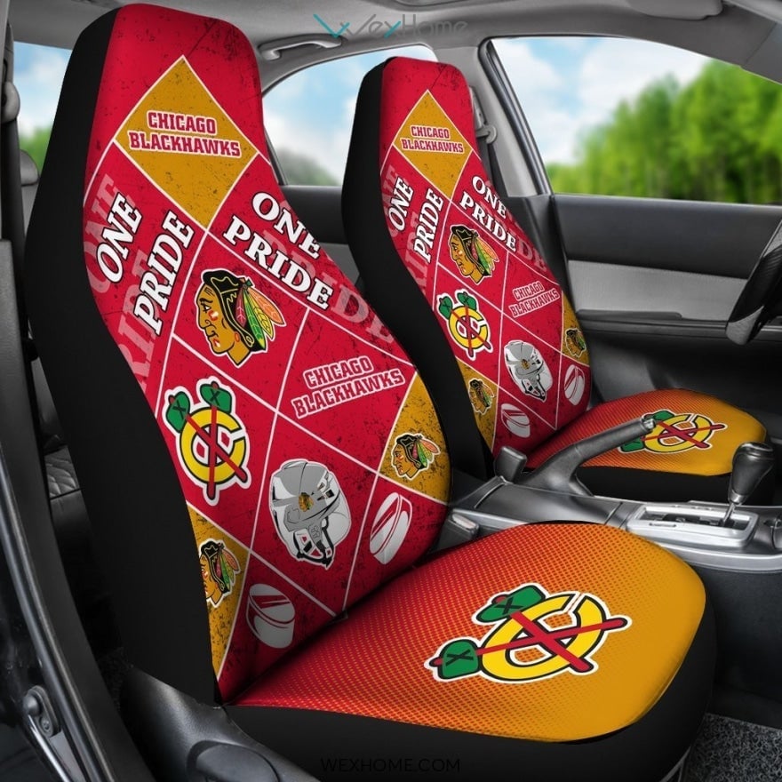 Pride Flag Chicago Blackhawks Car Seat Covers Unique Car Gift 2021 - Famjoys Pride Flag Chicago Blackhawks Car Seat Covers Unique Car Gift 2021 - Famjoys