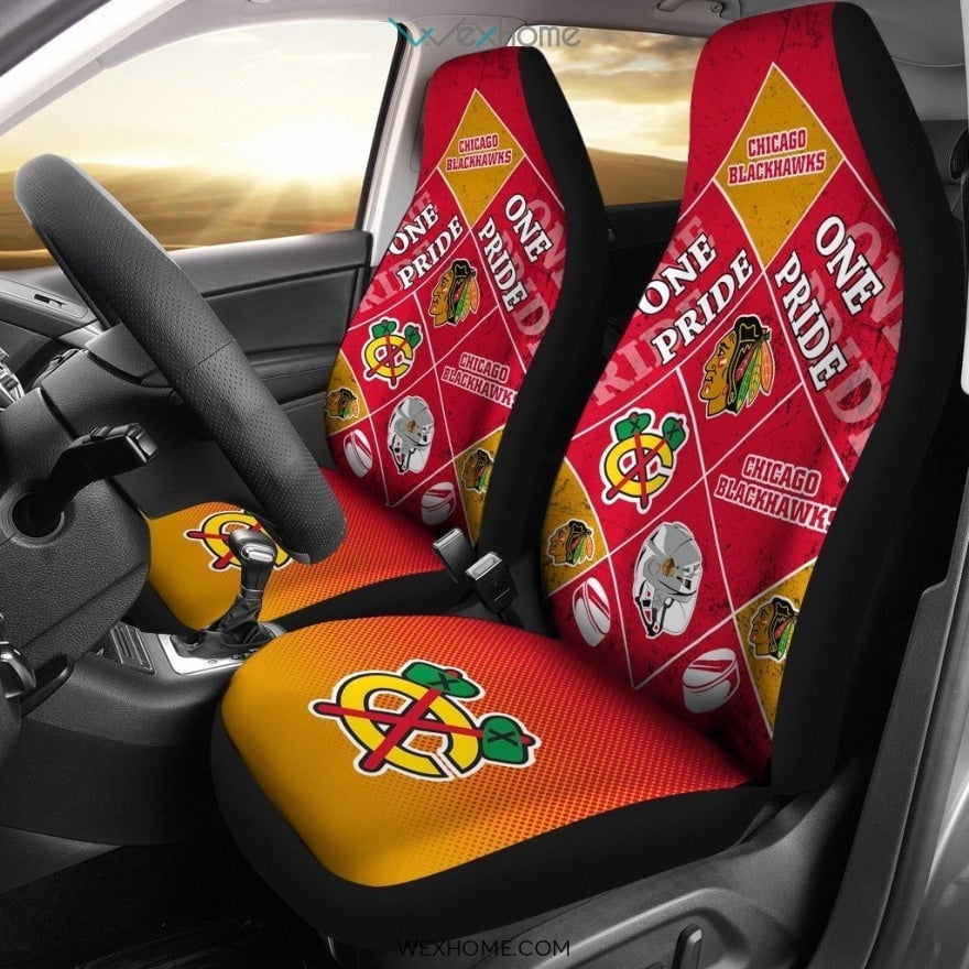 Pride Flag Chicago Blackhawks Car Seat Covers Unique Car Gift 2021 - Famjoys Pride Flag Chicago Blackhawks Car Seat Covers Unique Car Gift 2021 - Famjoys