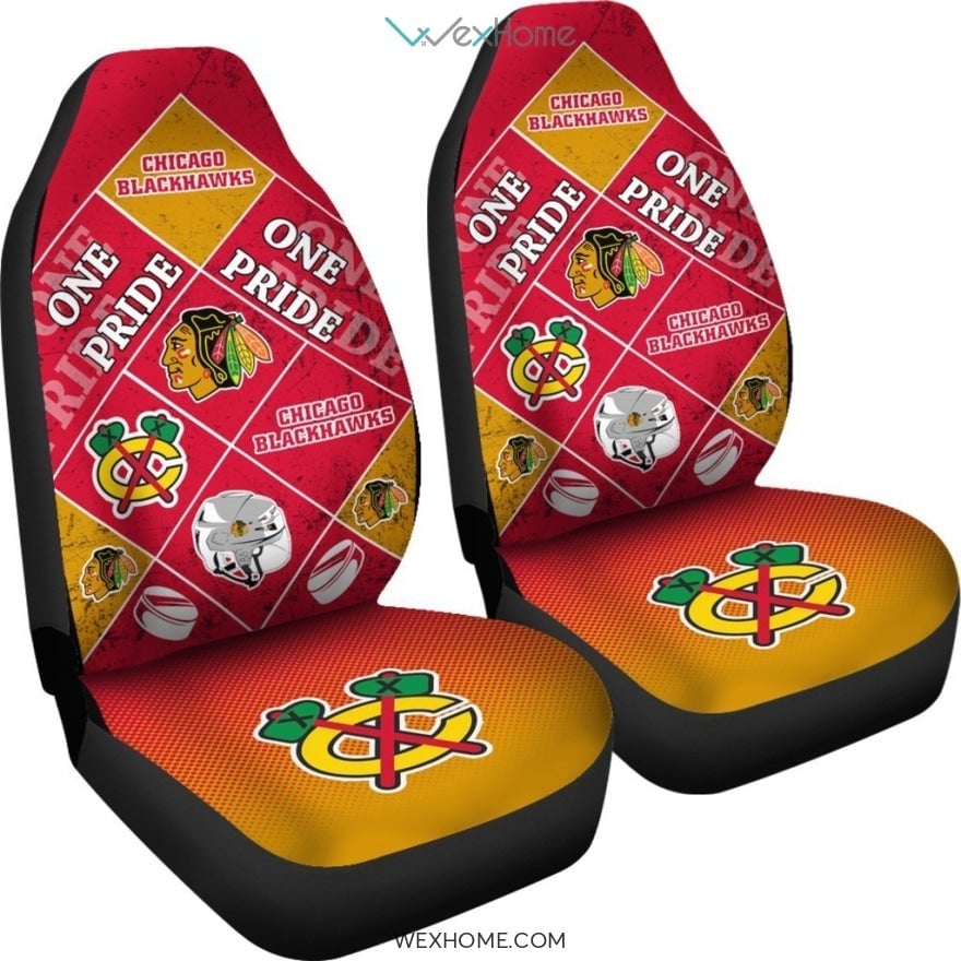 Pride Flag Chicago Blackhawks Car Seat Covers Unique Car Gift 2021 - Famjoys Pride Flag Chicago Blackhawks Car Seat Covers Unique Car Gift 2021 - Famjoys