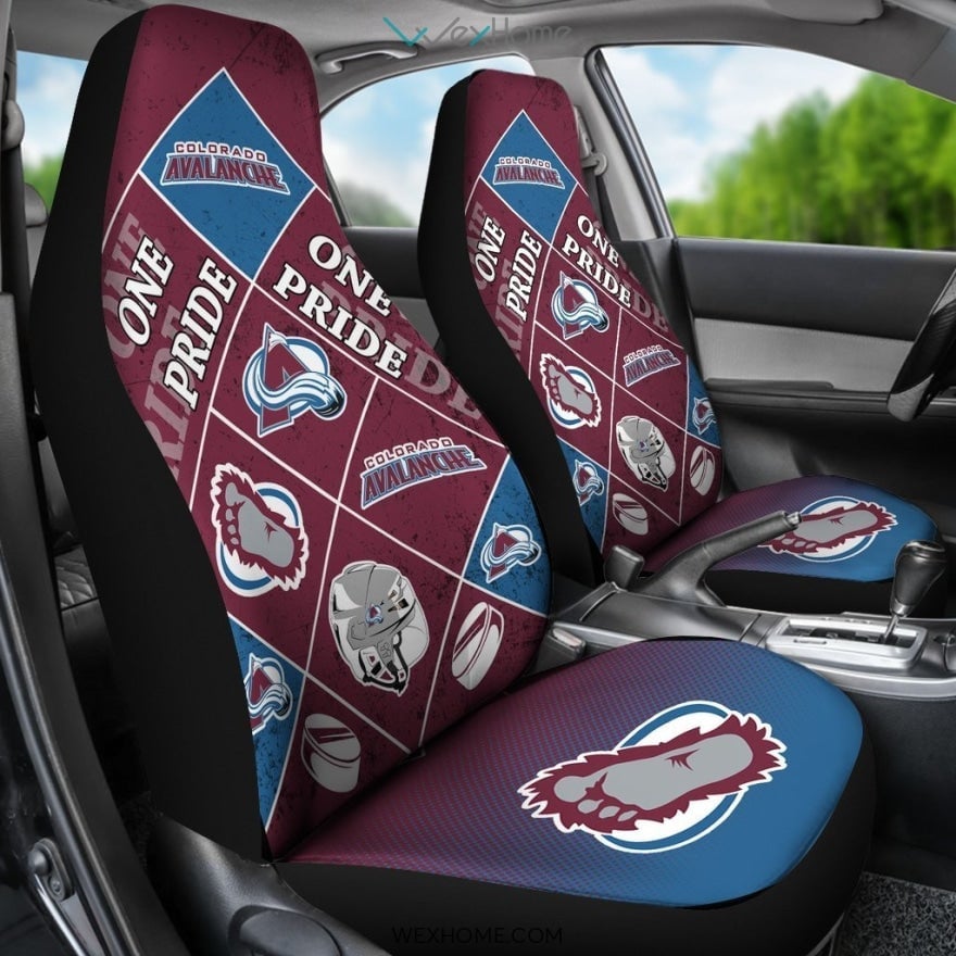 Pride Flag Colorado Avalanche Car Seat Covers Unique Car Gift 2021 - Famjoys Pride Flag Colorado Avalanche Car Seat Covers Unique Car Gift 2021 - Famjoys