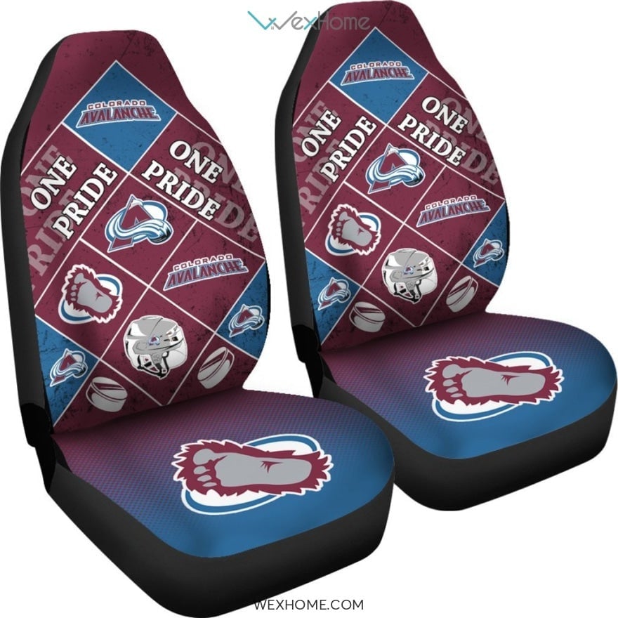 Pride Flag Colorado Avalanche Car Seat Covers Unique Car Gift 2021 - Famjoys Pride Flag Colorado Avalanche Car Seat Covers Unique Car Gift 2021 - Famjoys
