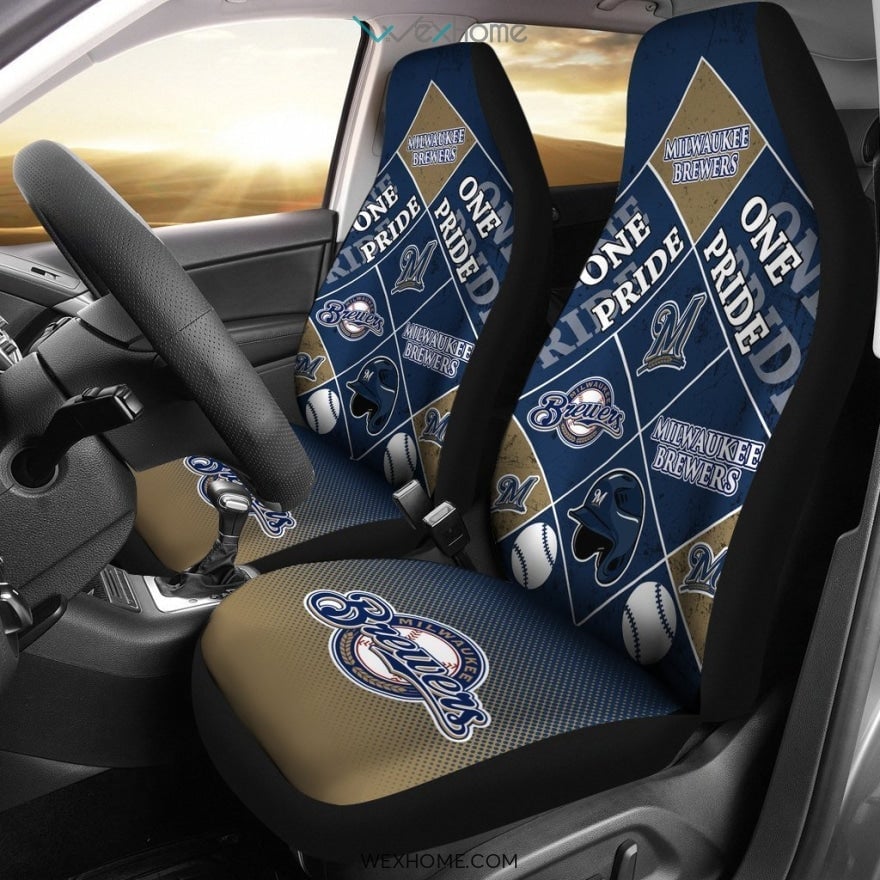 Pride Flag Milwaukee Brewers Car Seat Covers - Famjoys Pride Flag Milwaukee Brewers Car Seat Covers - Famjoys
