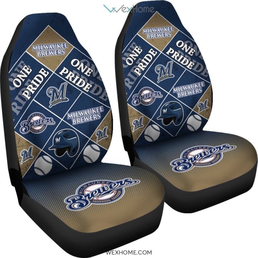 Pride Flag Milwaukee Brewers Car Seat Covers - Famjoys Pride Flag Milwaukee Brewers Car Seat Covers - Famjoys